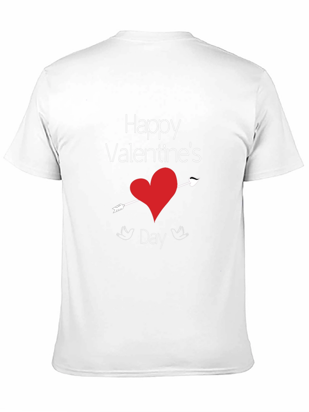 Valentines Day Heart Arrow Black T-Shirt