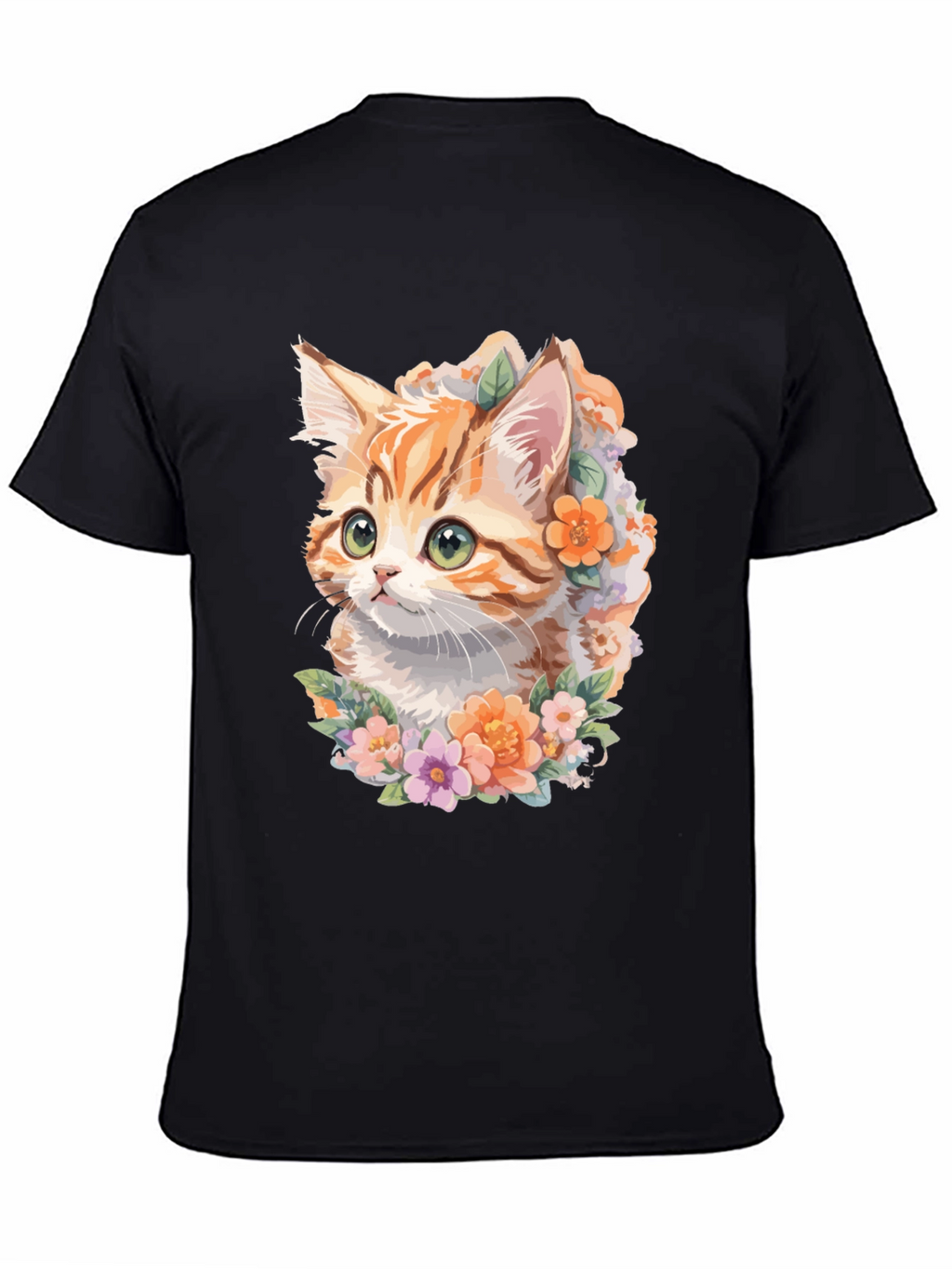 Floral Kitten T-Shirt - Unique Cat Lover Gift