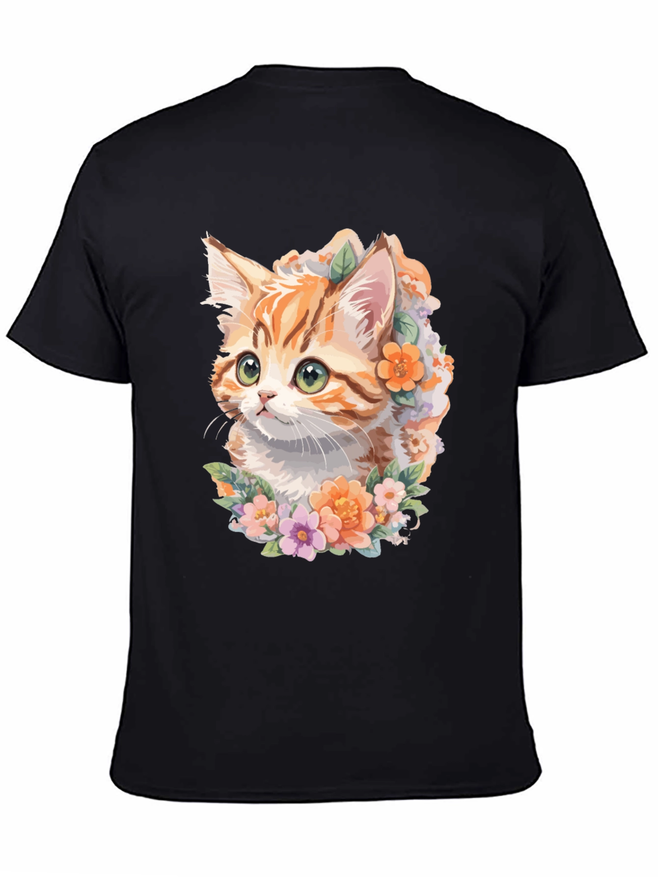 Floral Kitten T-Shirt - Unique Cat Lover Gift
