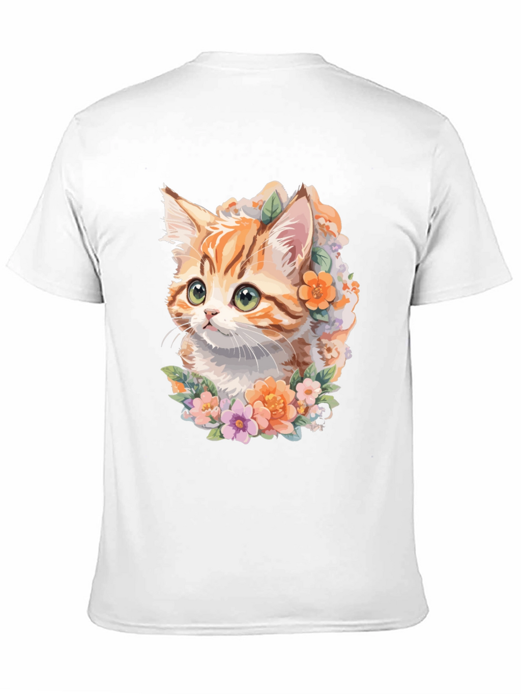 Floral Kitten T-Shirt - Unique Cat Lover Gift