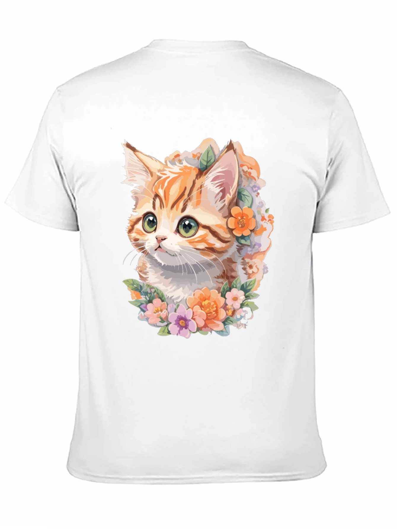 Floral Kitten T-Shirt - Unique Cat Lover Gift