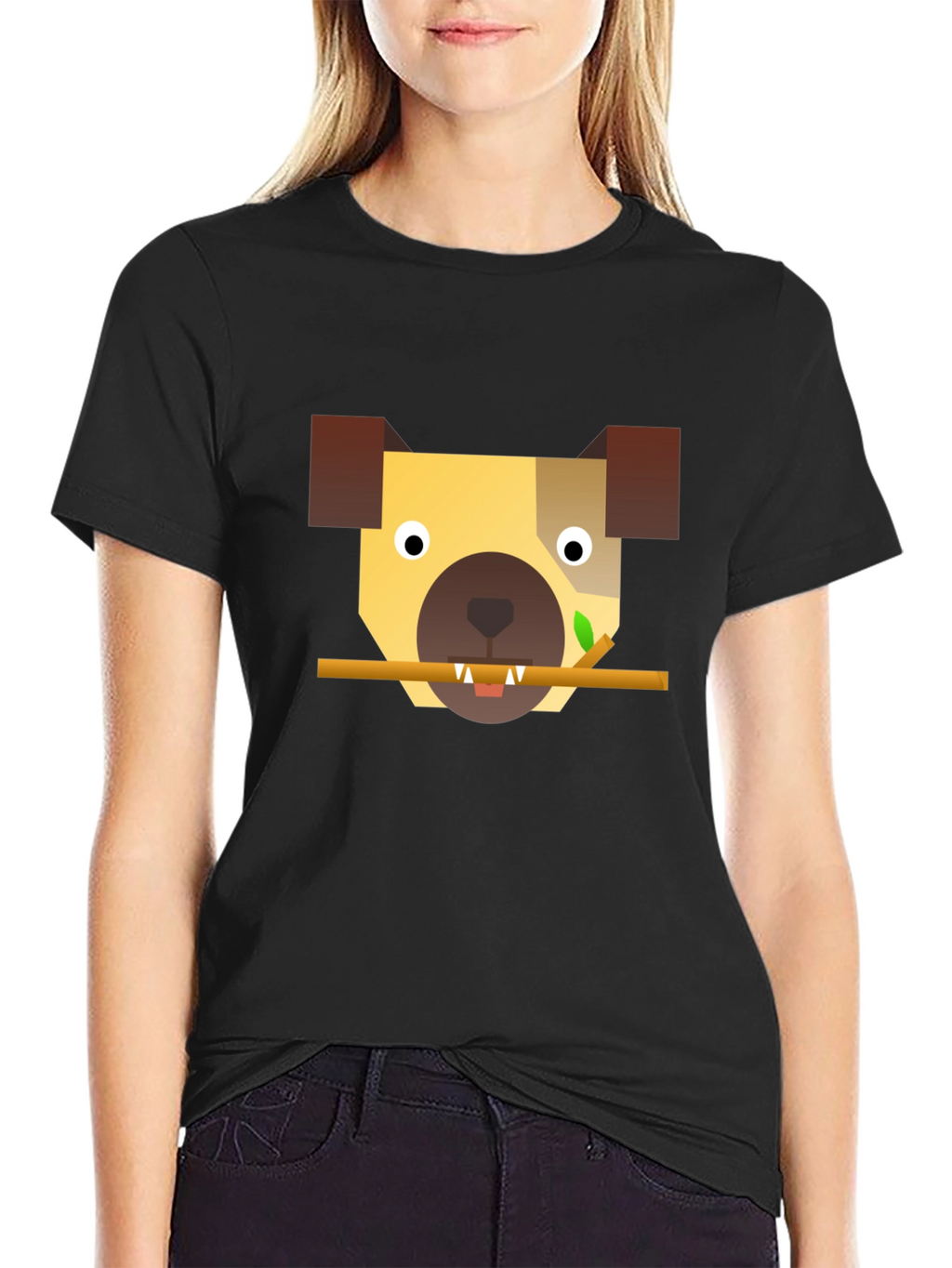 Geometric Dog T-Shirt - Modern Canine Style