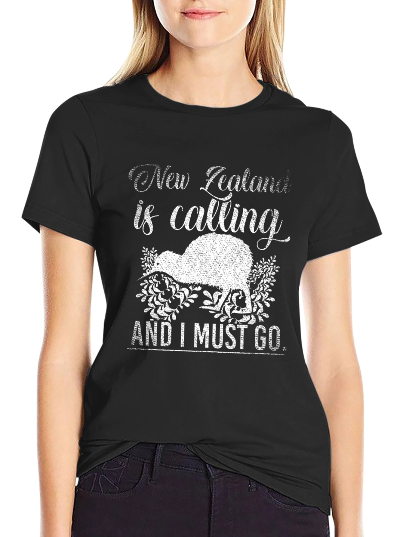 New Zealand Calling Graphic Tee - Kiwi Bird Design