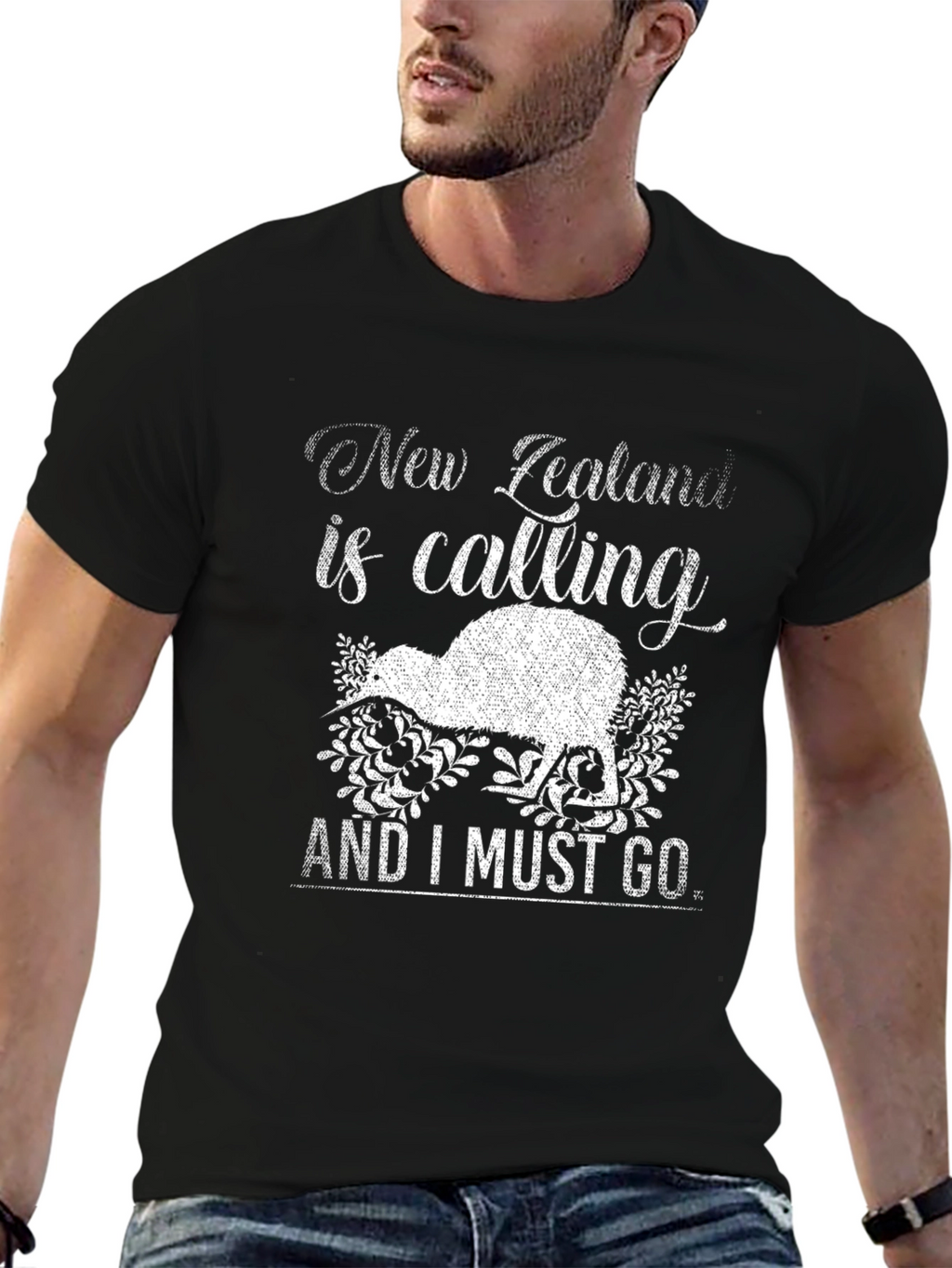 New Zealand Calling Graphic Tee - Kiwi Bird Design