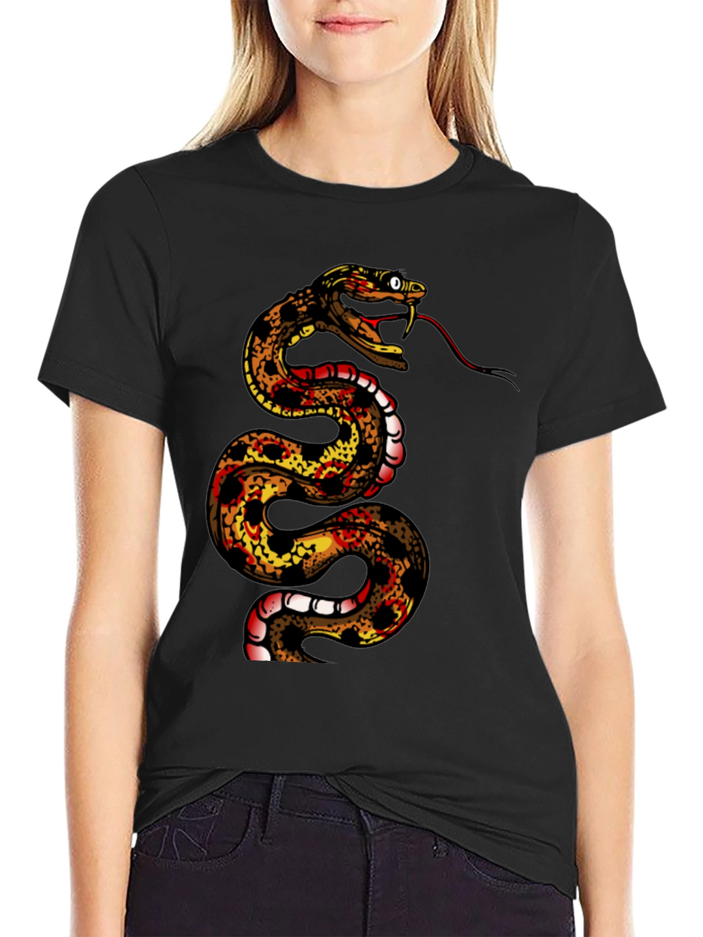 Snake Graphic Tee - Mens Black T-Shirt