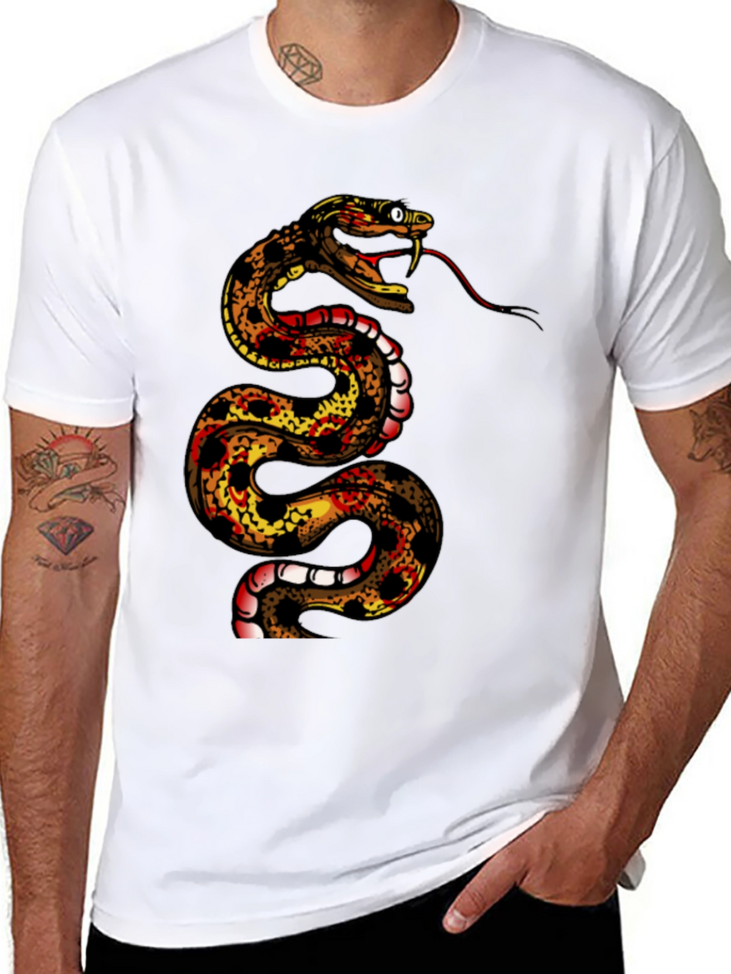 Snake Graphic Tee - Mens Black T-Shirt