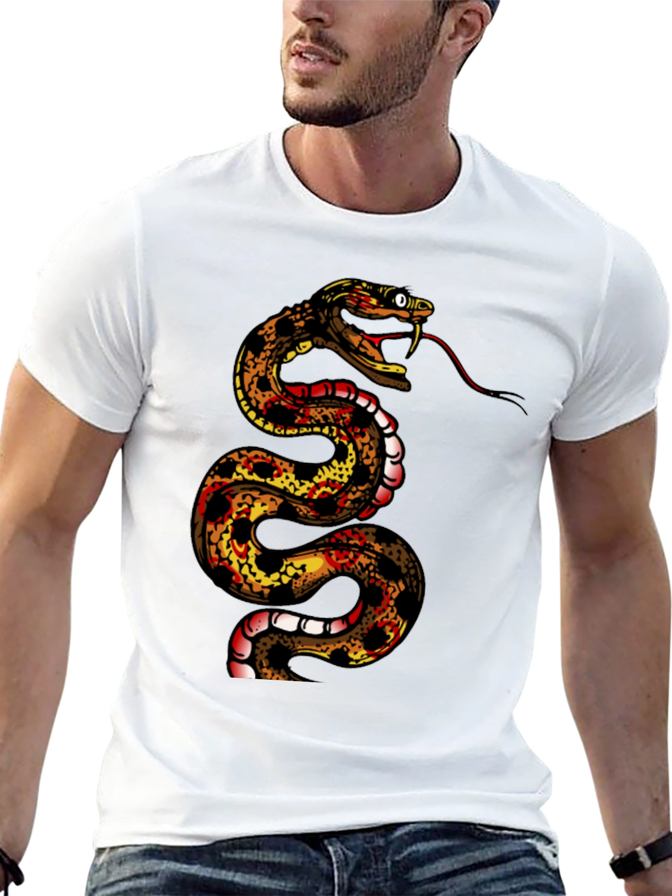 Snake Graphic Tee - Mens Black T-Shirt