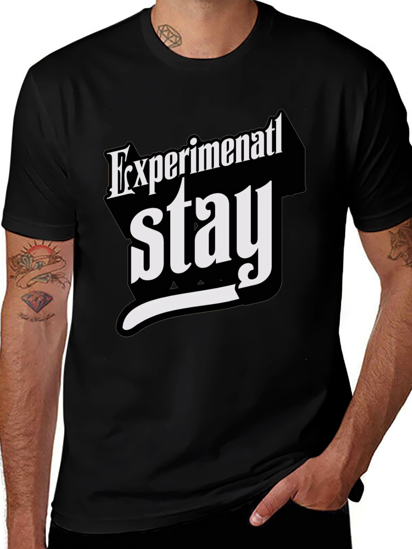 Experimental Stay T-Shirt - Bold Graphic Tee