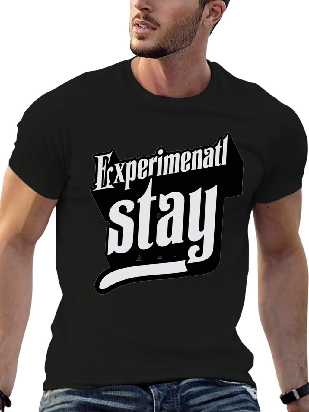 Experimental Stay T-Shirt - Bold Graphic Tee