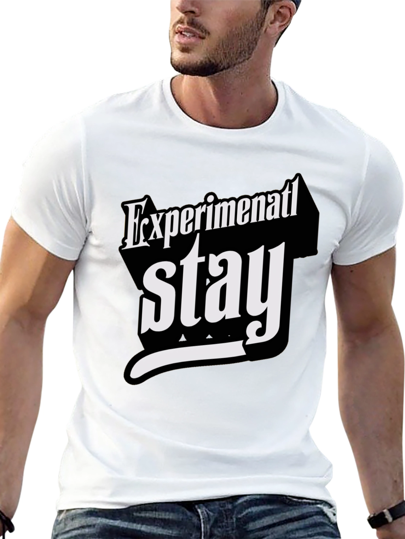 Experimental Stay T-Shirt - Bold Graphic Tee