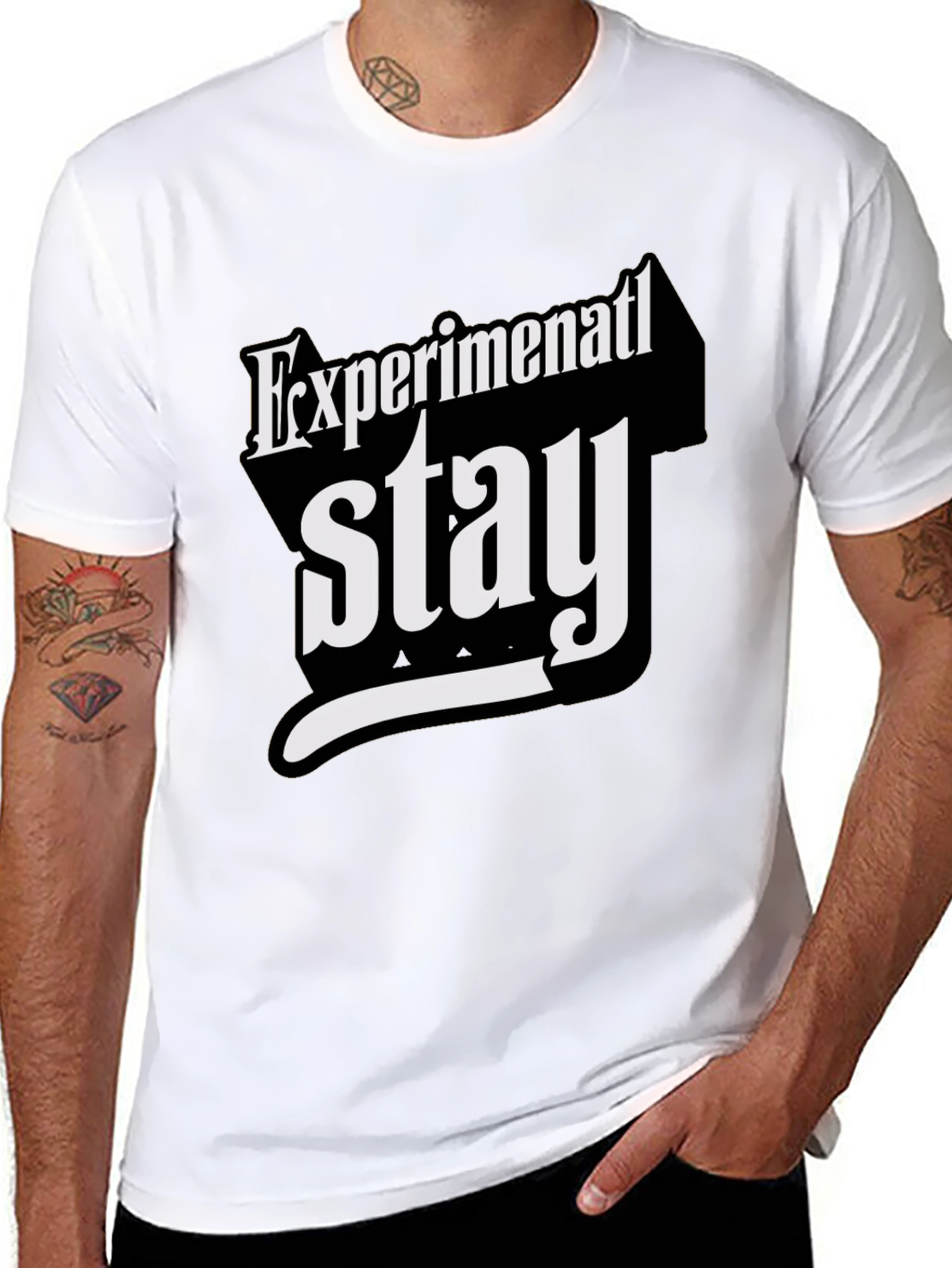 Experimental Stay T-Shirt - Bold Graphic Tee