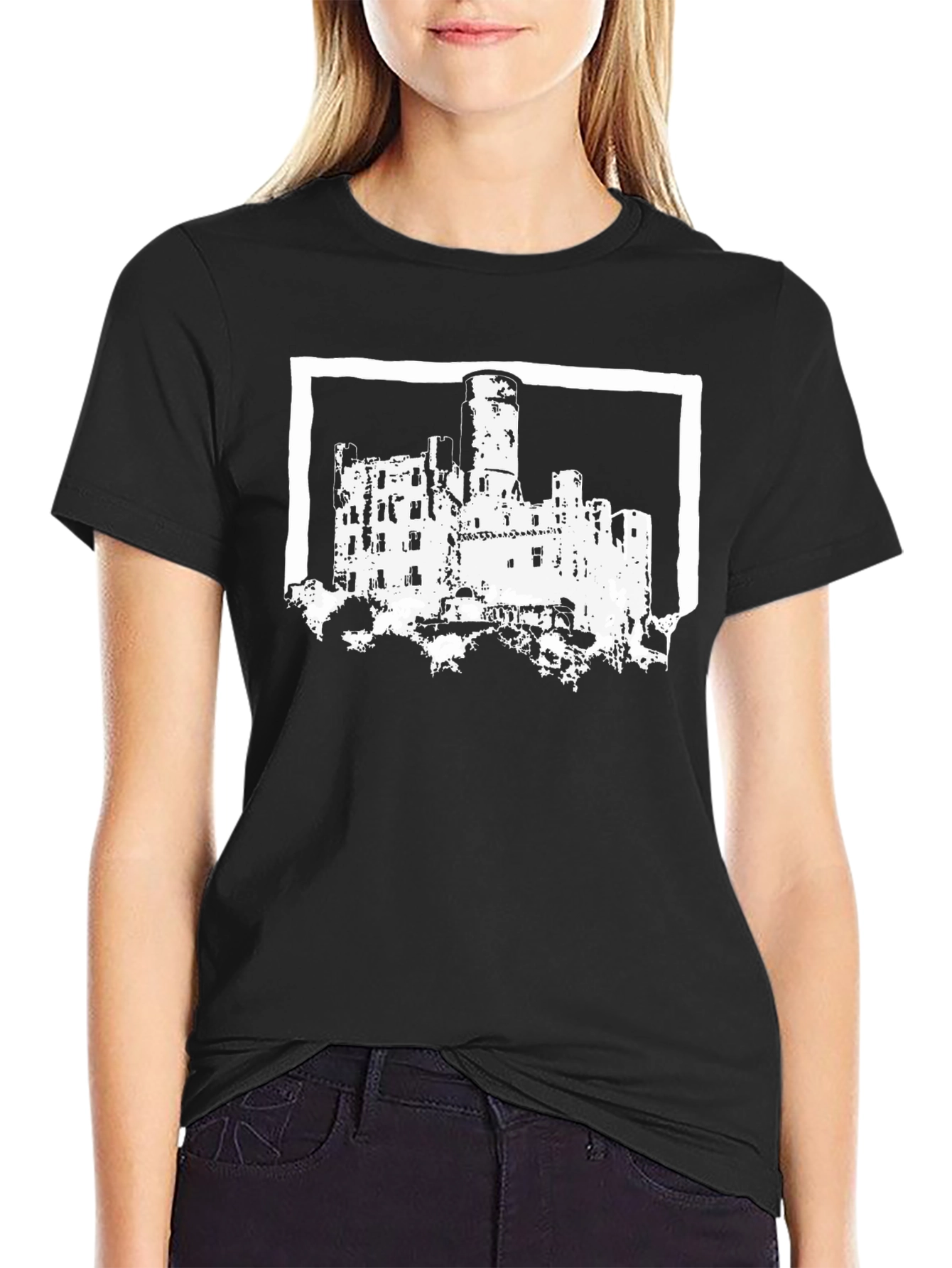 Castle Graphic Tee - Mens Black T-Shirt