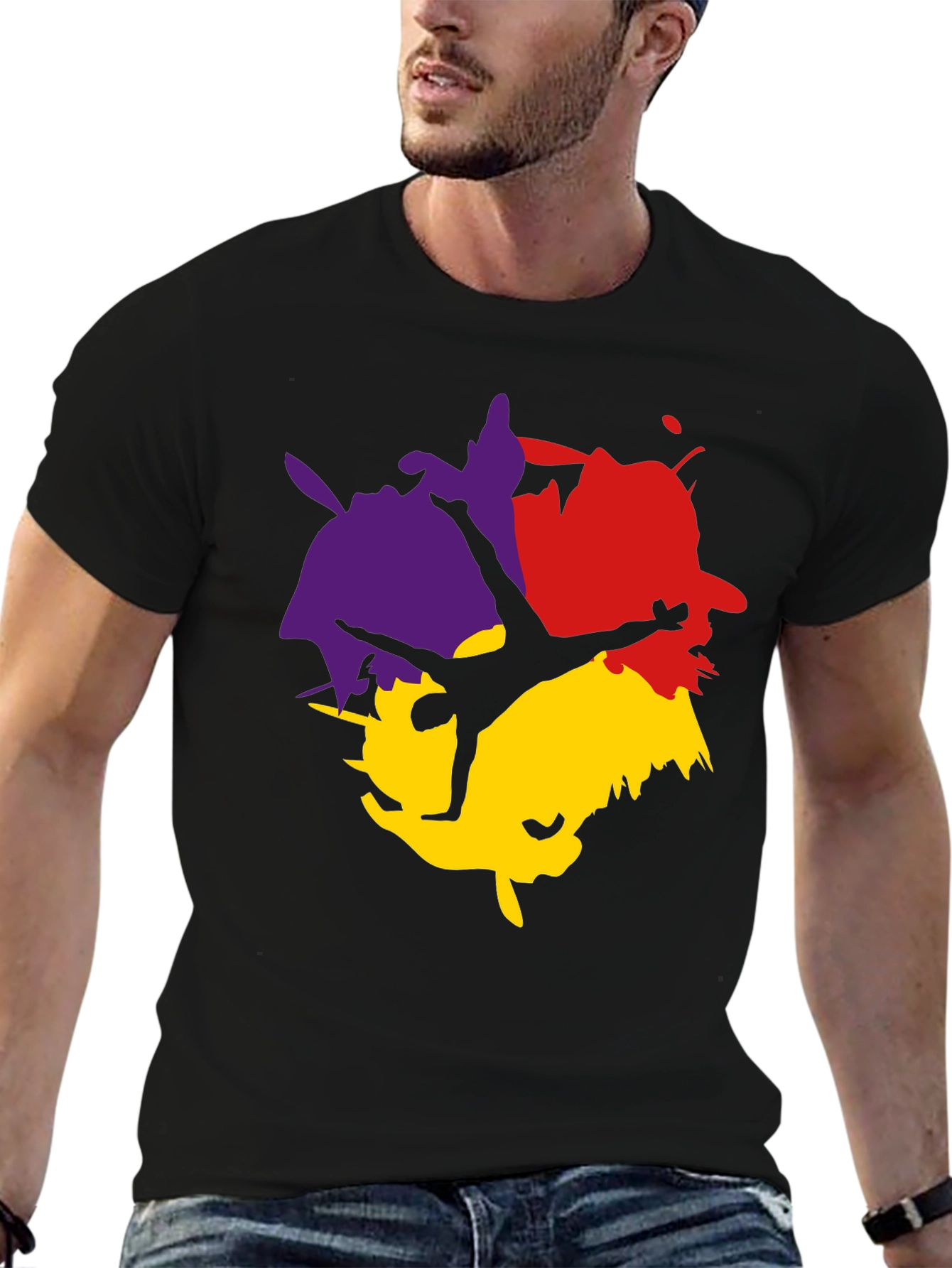 Abstract Splash T-Shirt - Black