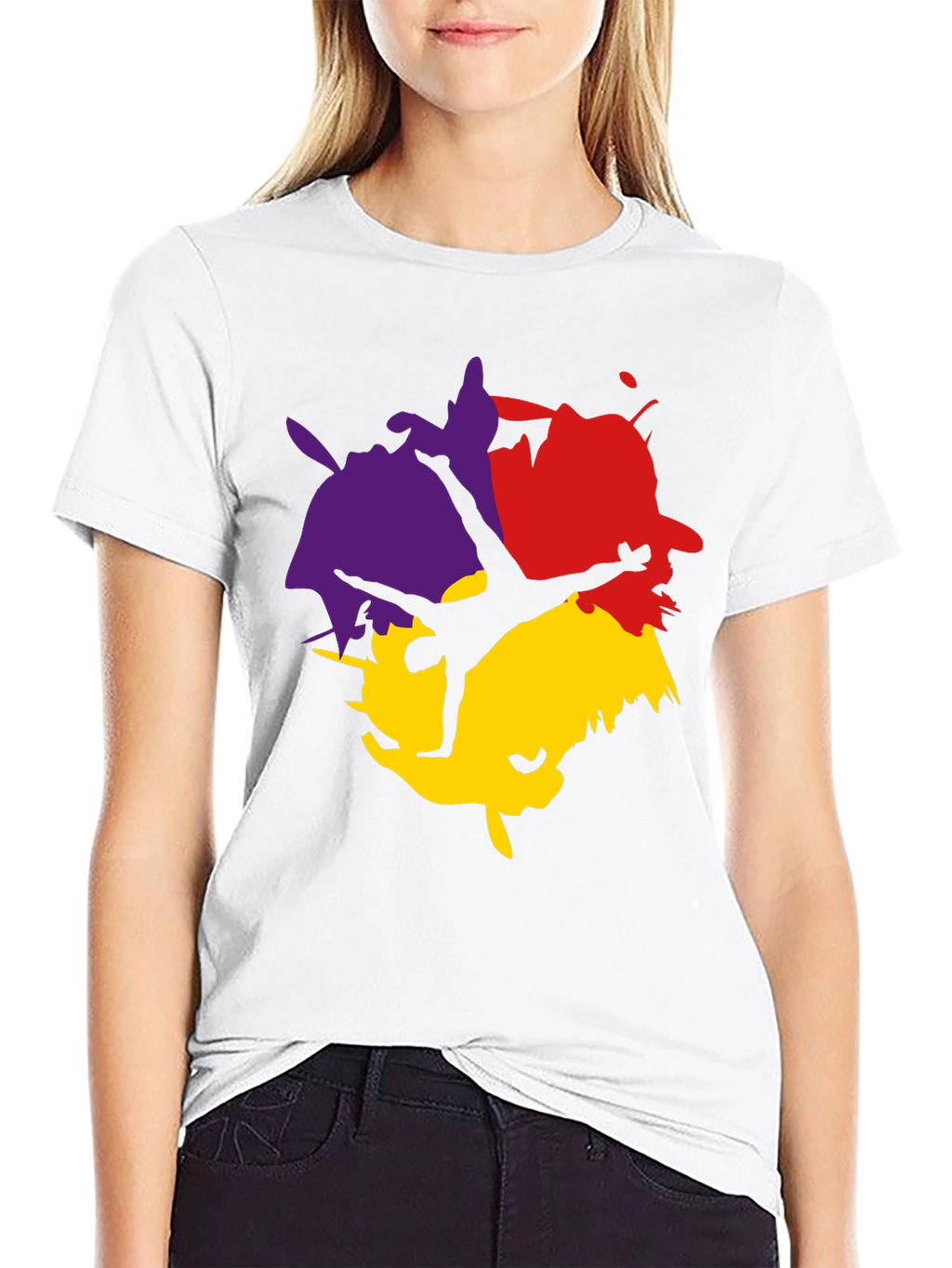 Abstract Splash T-Shirt - Black