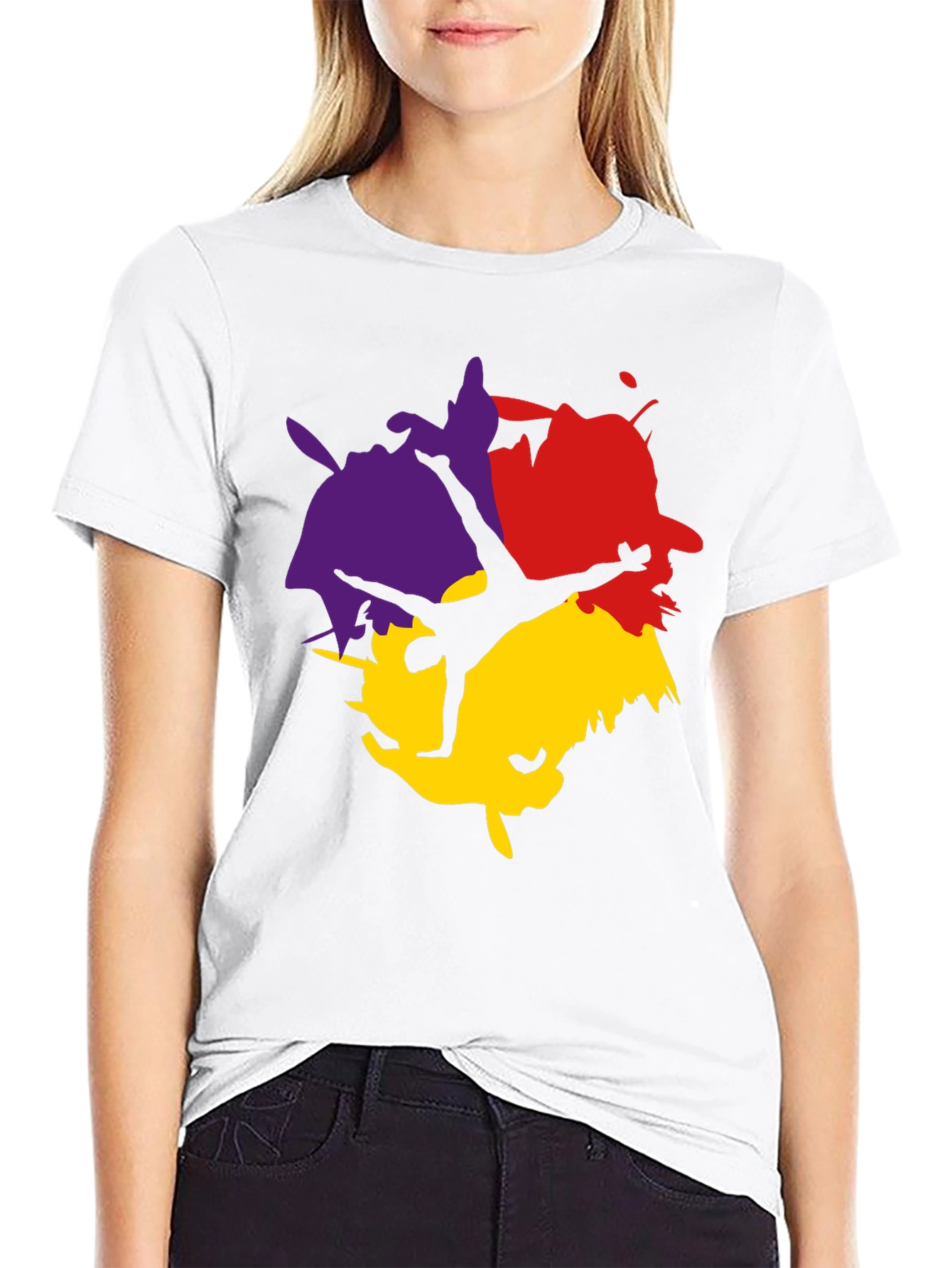 Abstract Splash T-Shirt - Black