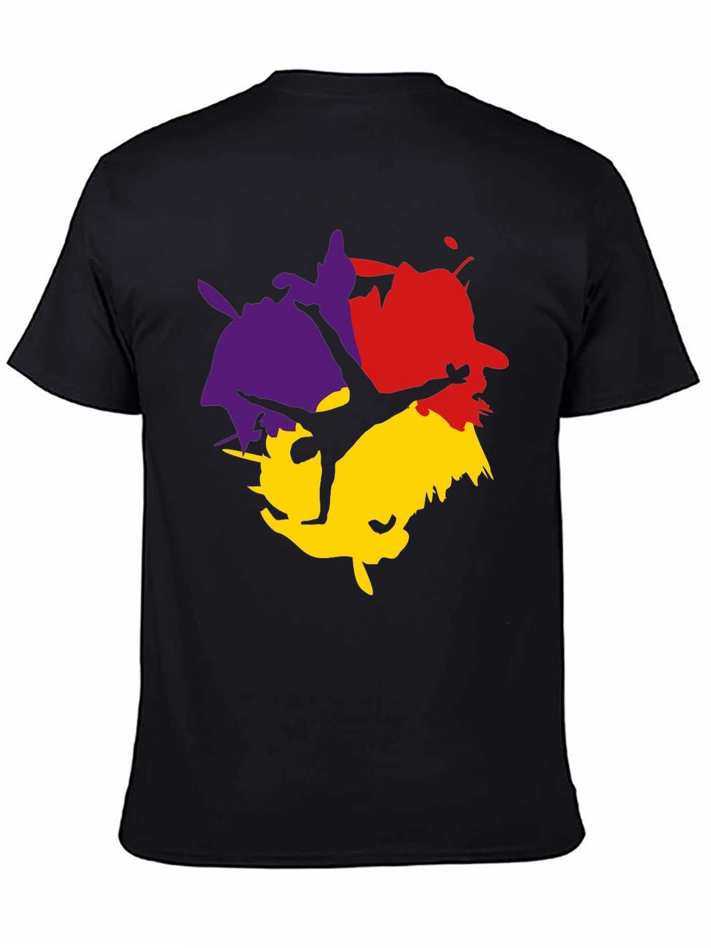 Abstract Splash T-Shirt - Black