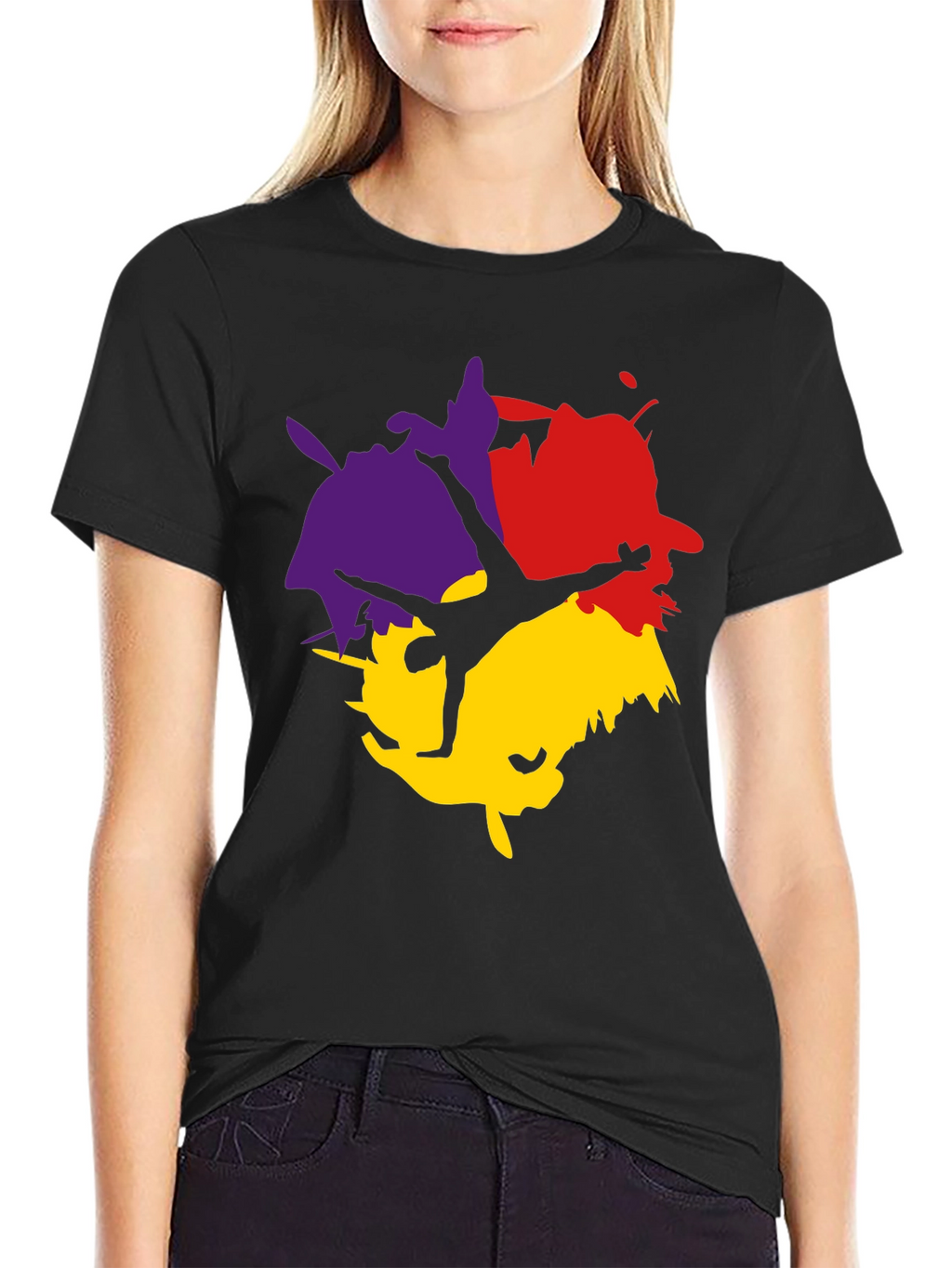 Abstract Splash T-Shirt - Black