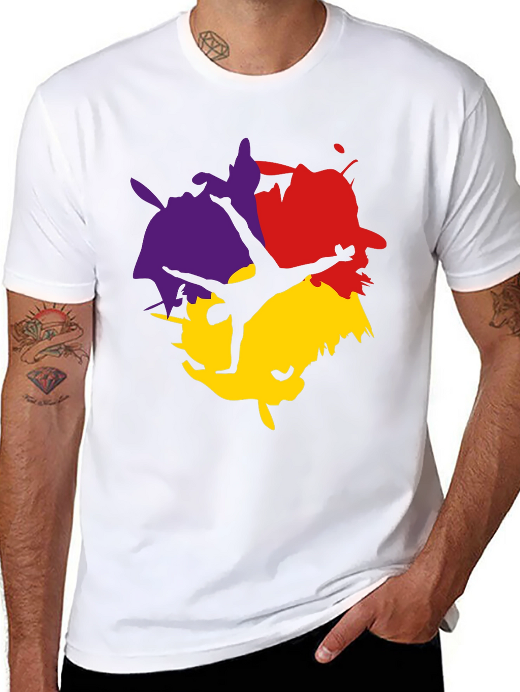 Abstract Splash T-Shirt - Black