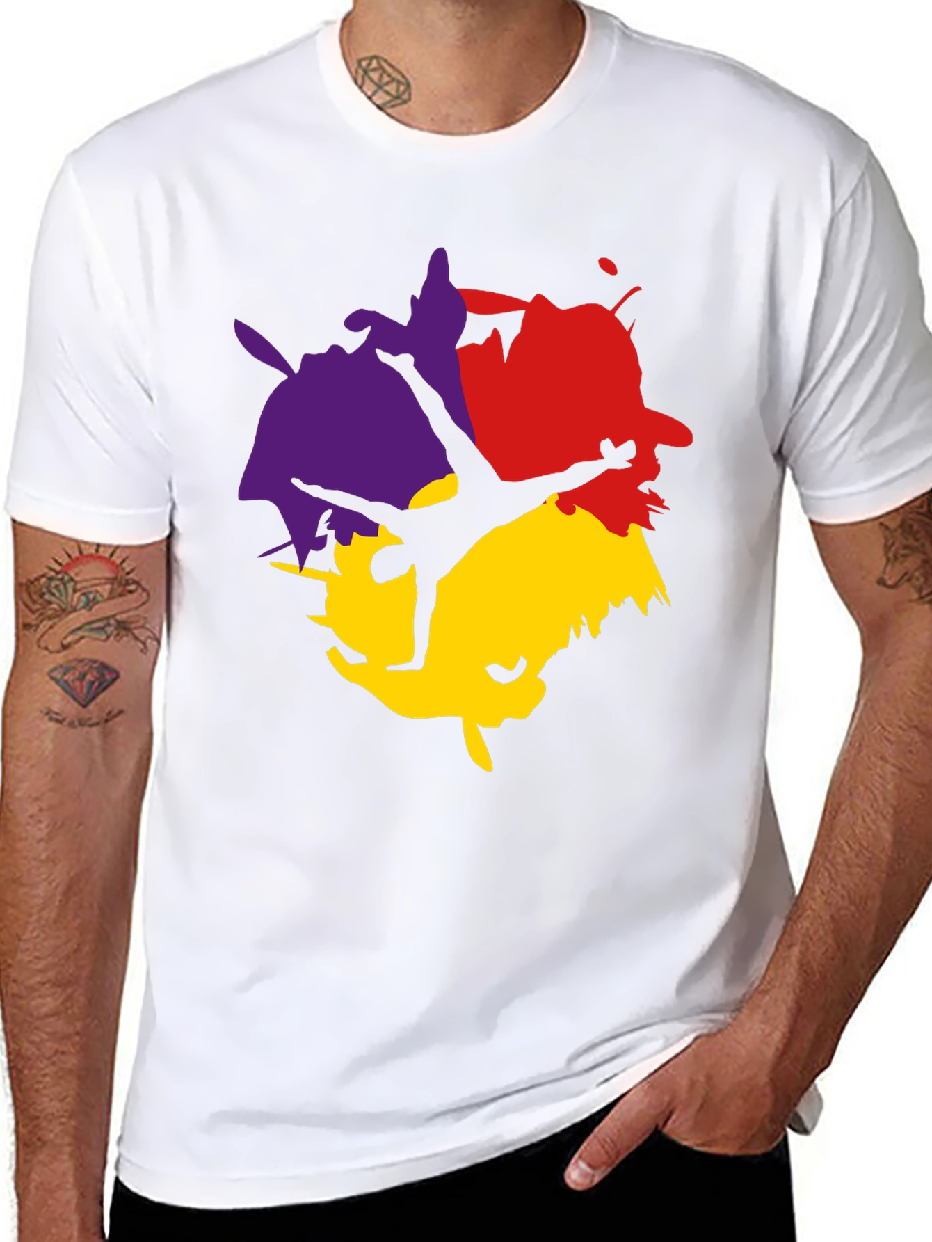 Abstract Splash T-Shirt - Black