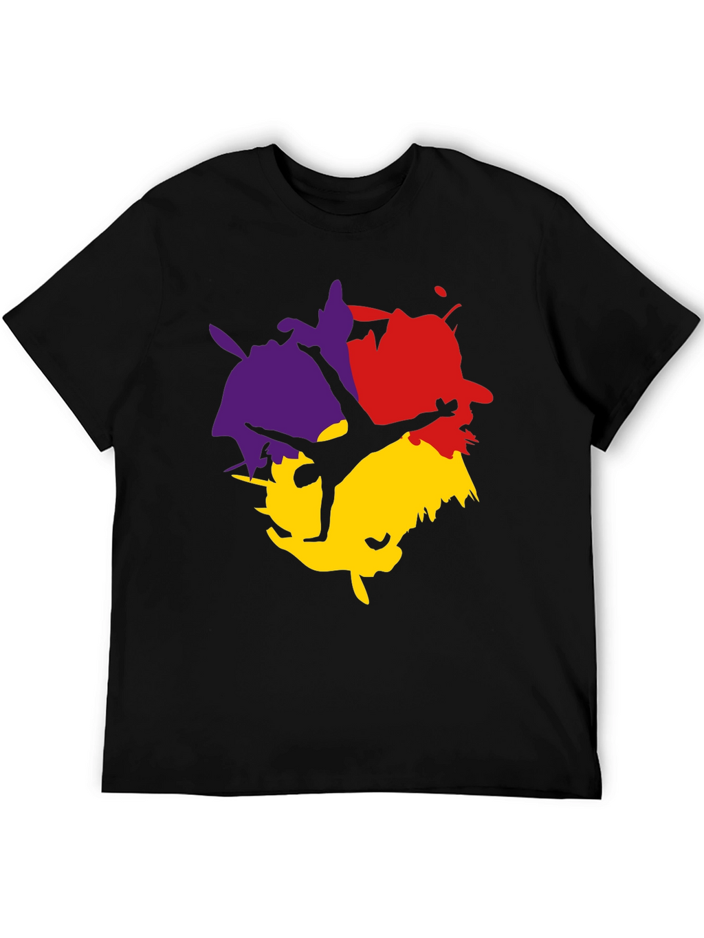 Abstract Splash T-Shirt - Black