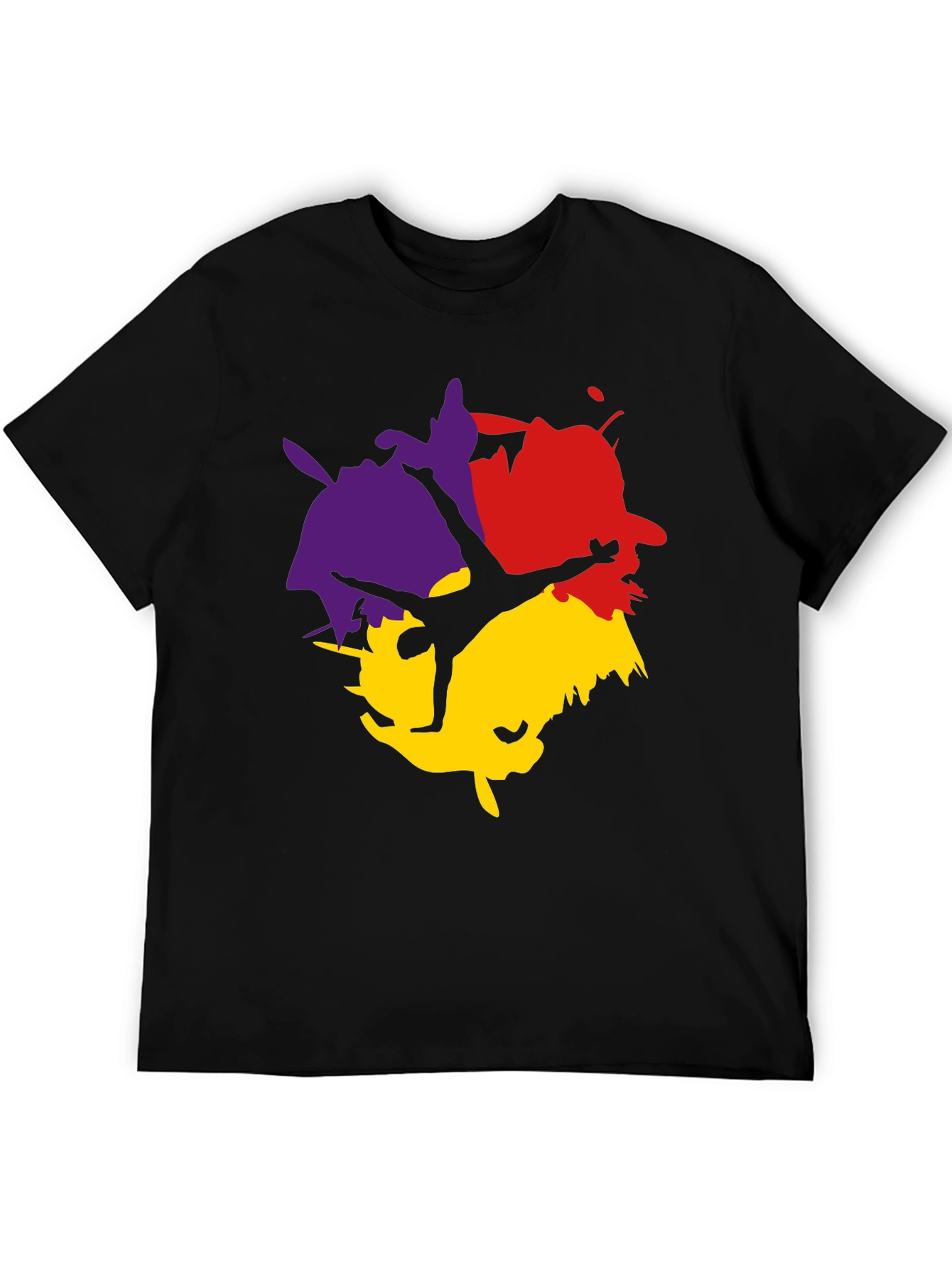Abstract Splash T-Shirt - Black