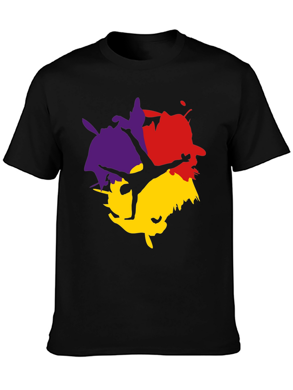 Abstract Splash T-Shirt - Black