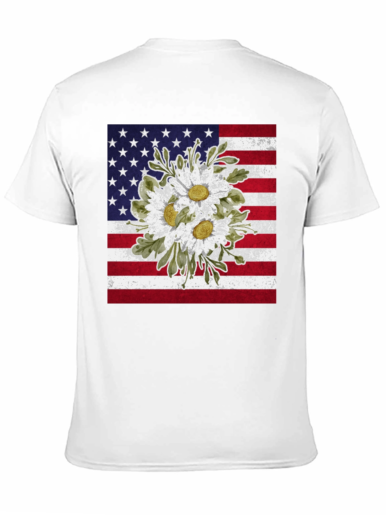 American Flag Floral T-Shirt
