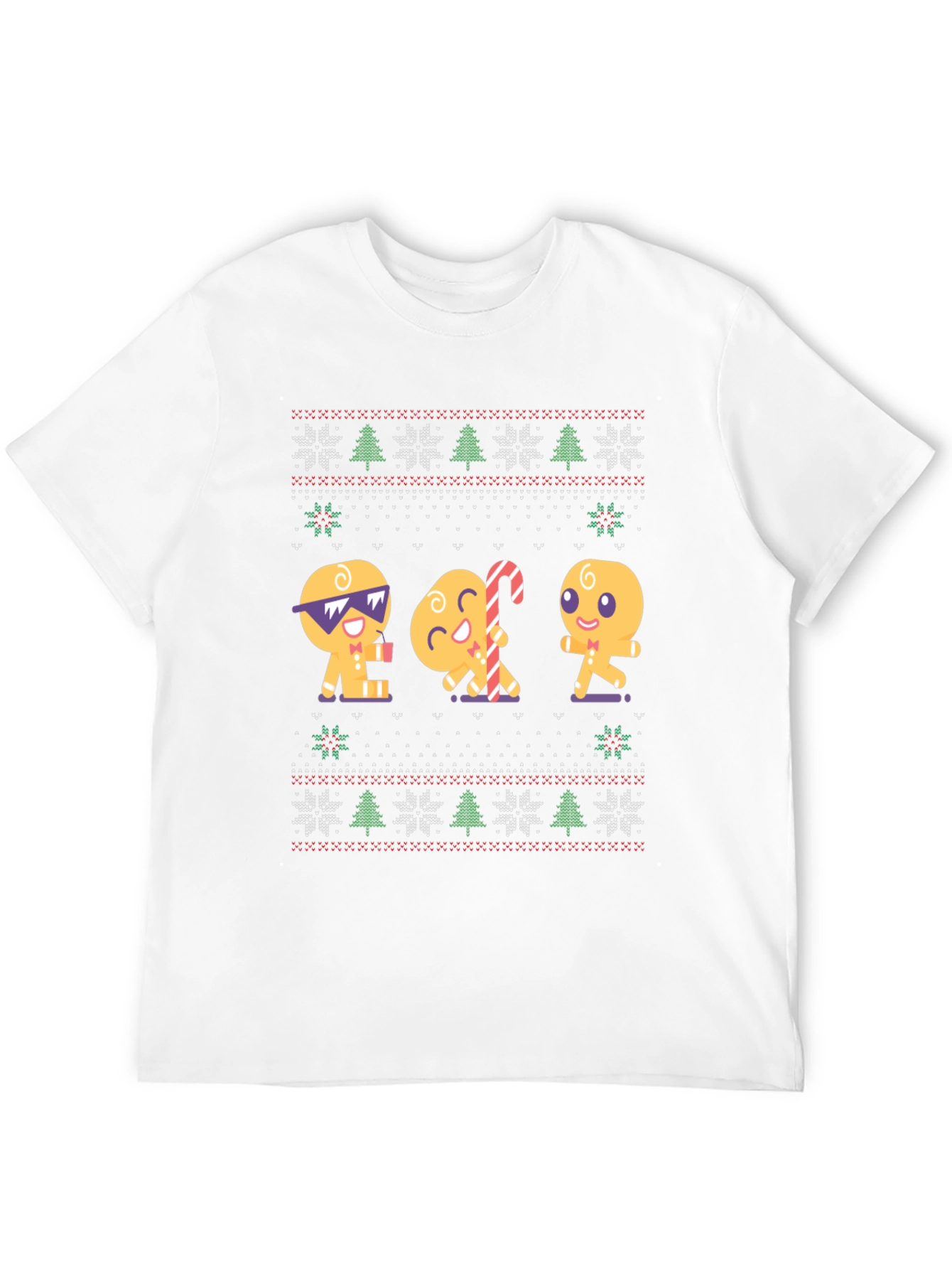 Gingerbread Cookie Ugly Christmas T-Shirt