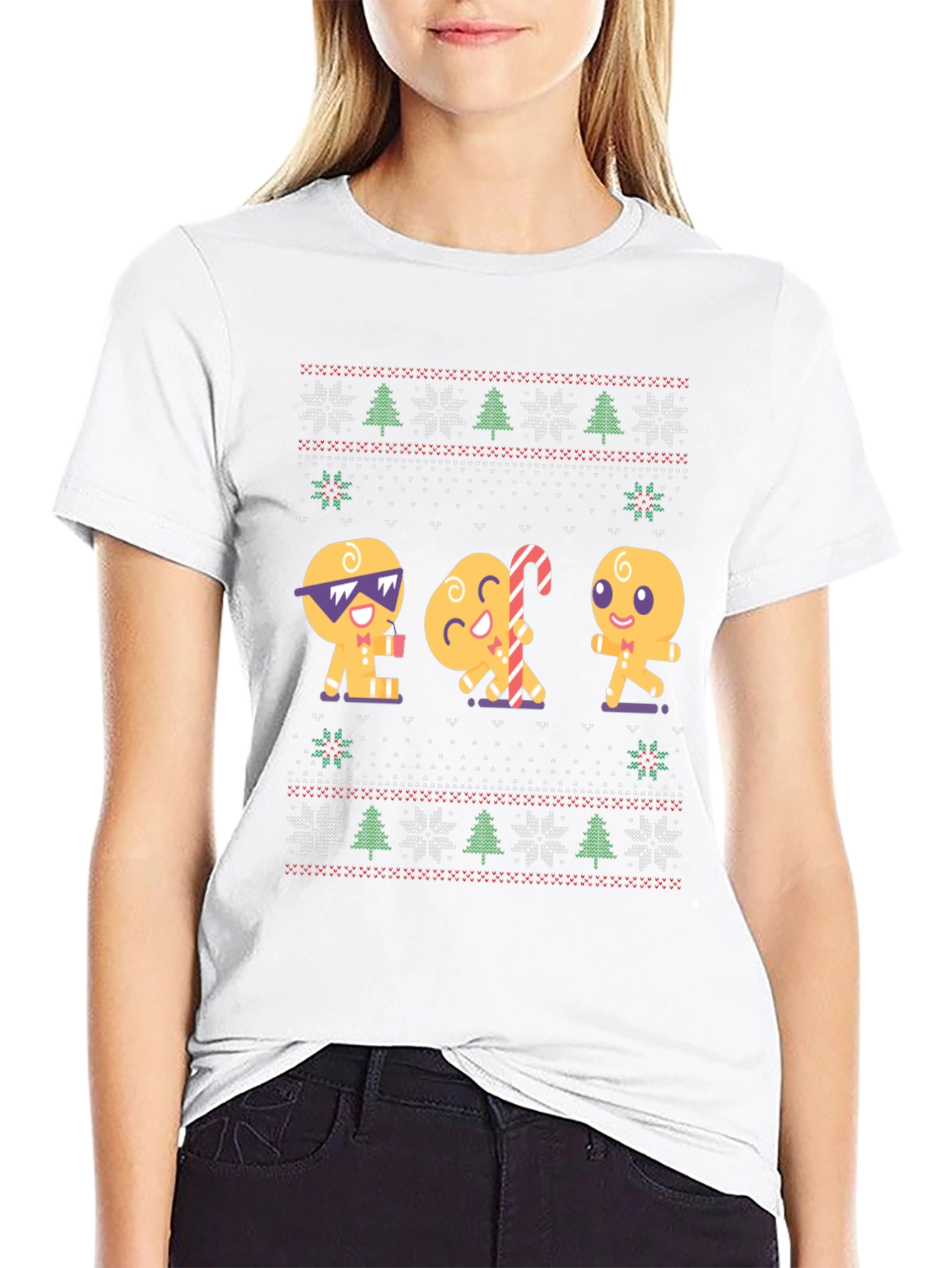 Gingerbread Cookie Ugly Christmas T-Shirt
