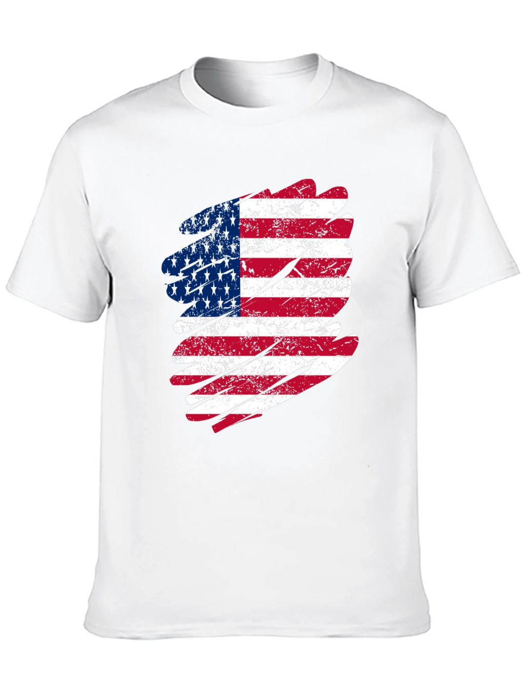 USA Flag Graphic Tee - Patriotic Black T-Shirt