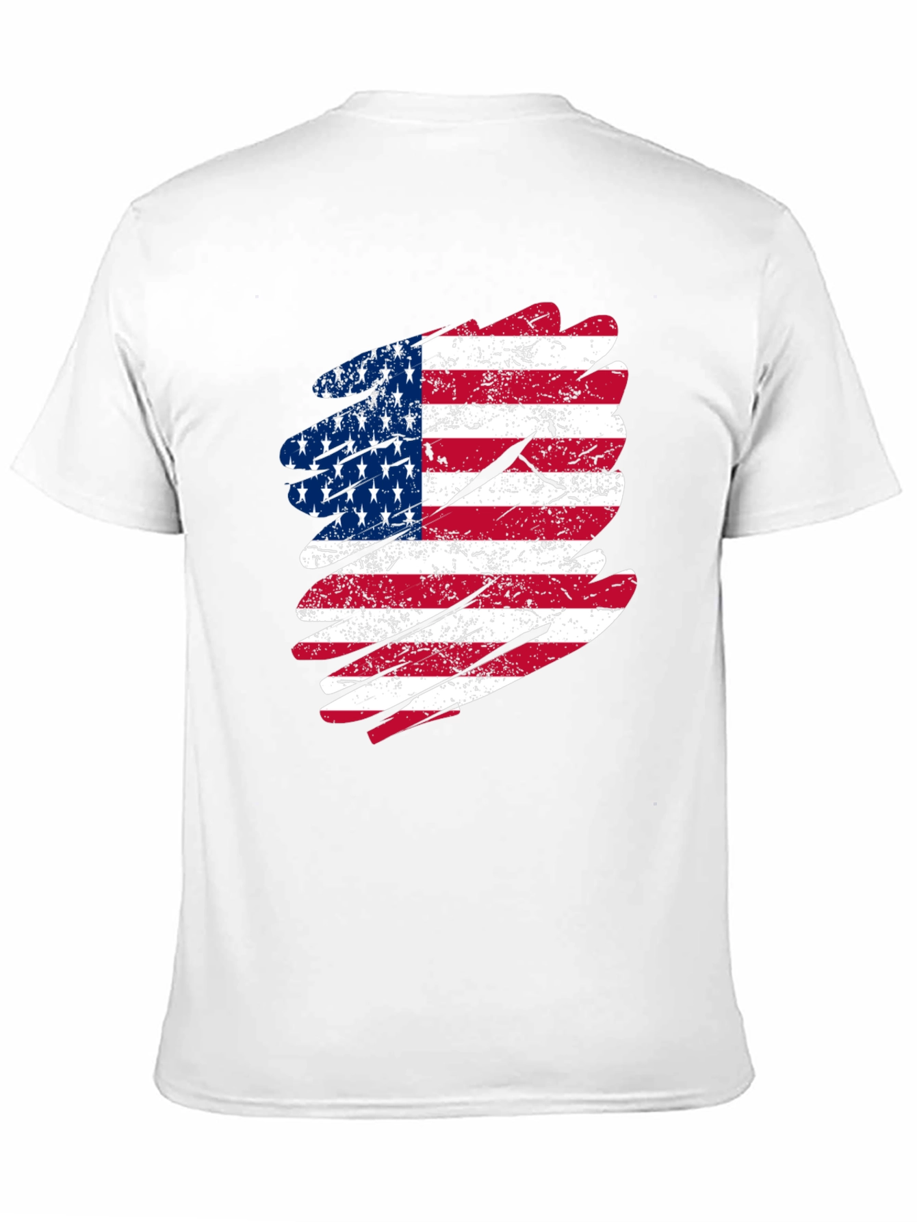 USA Flag Graphic Tee - Patriotic Black T-Shirt