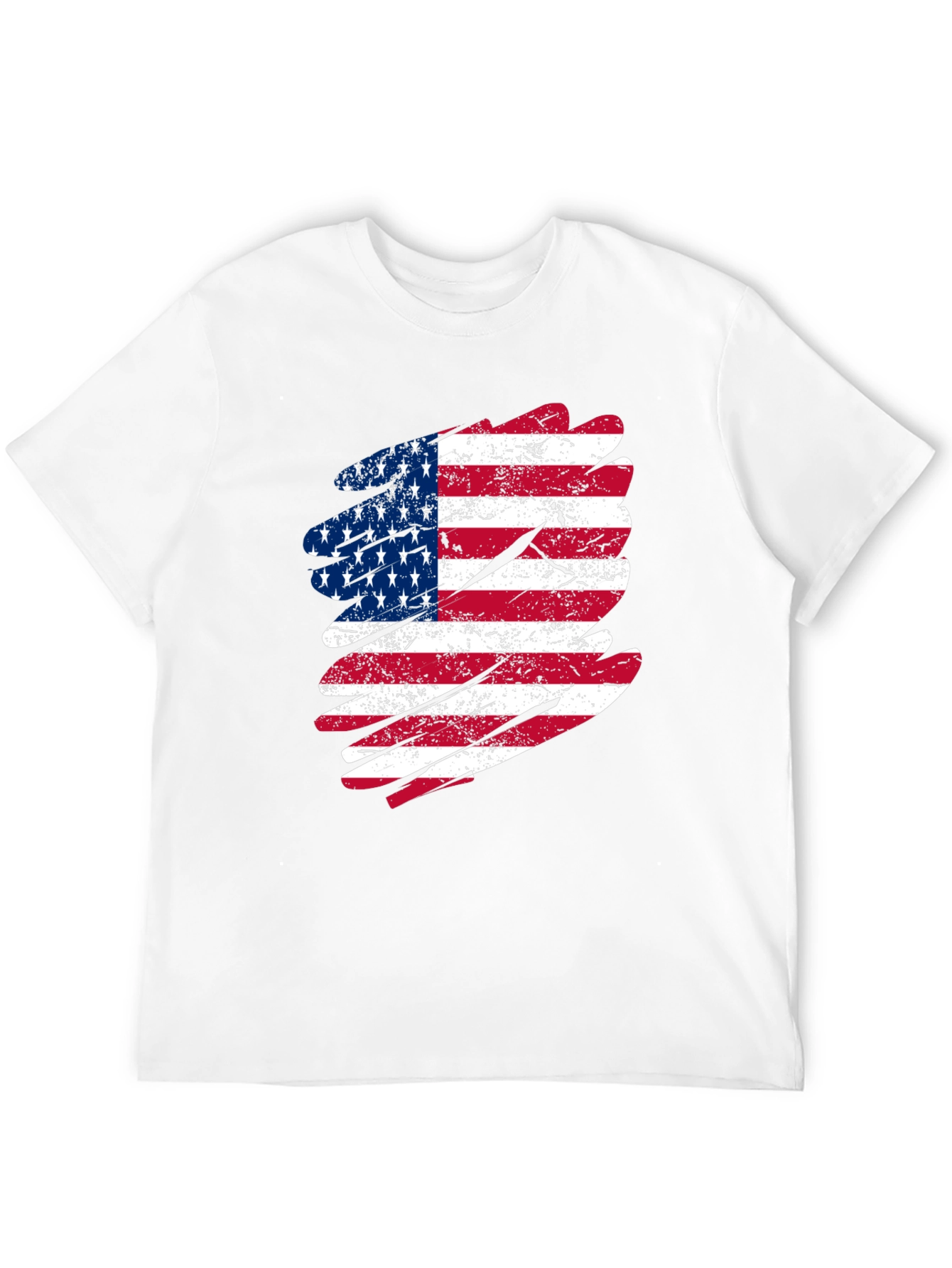 USA Flag Graphic Tee - Patriotic Black T-Shirt