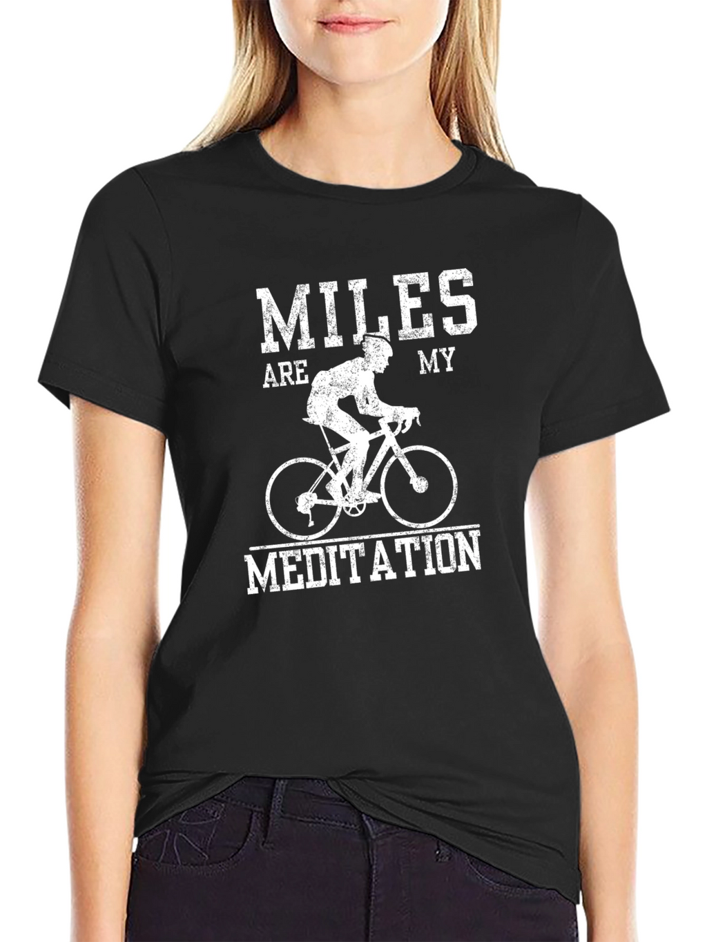 Miles are my Meditation Black T-Shirt