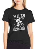 Miles are my Meditation Black T-Shirt