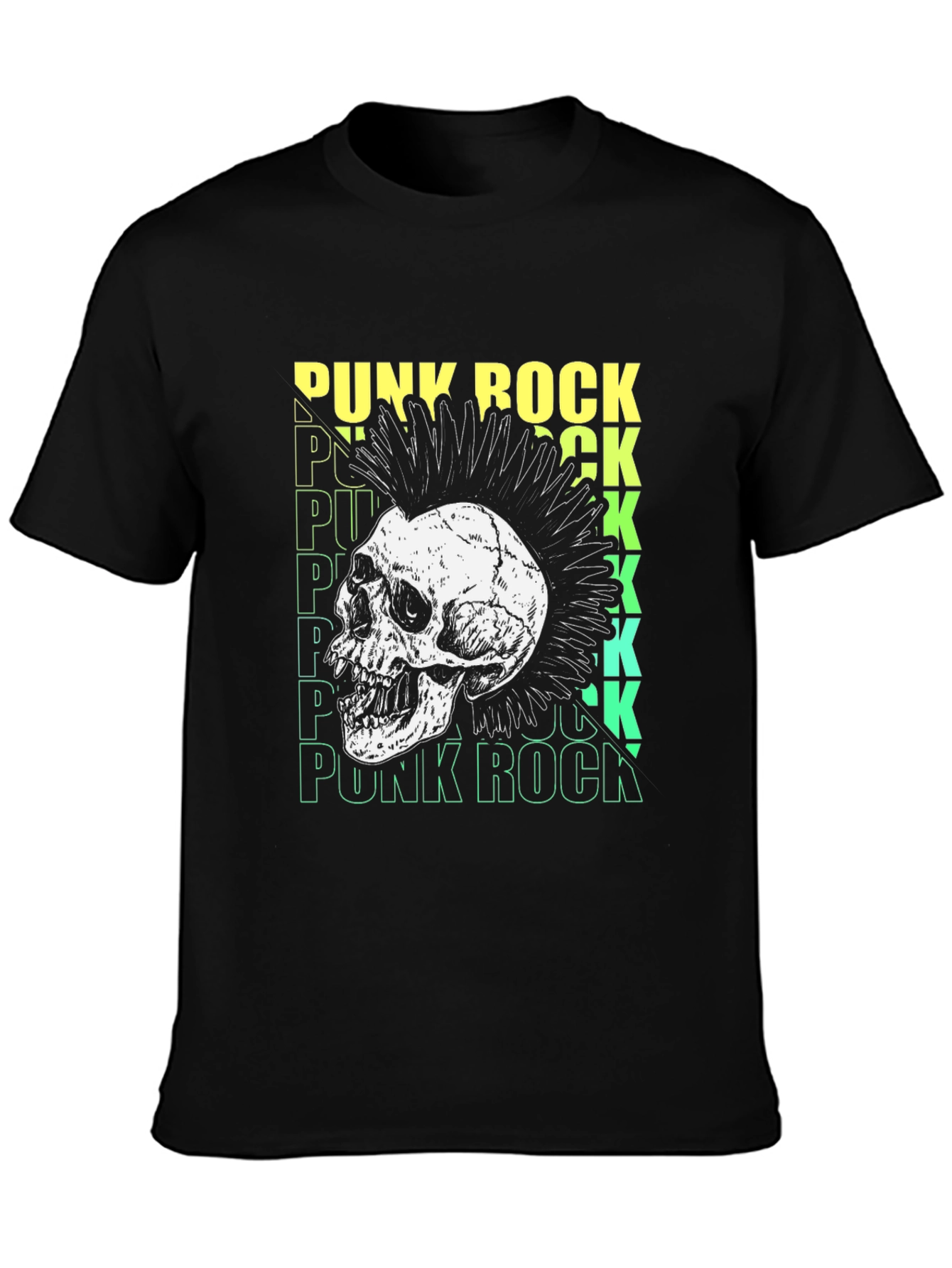 Punk Rock Skull Graphic Tee