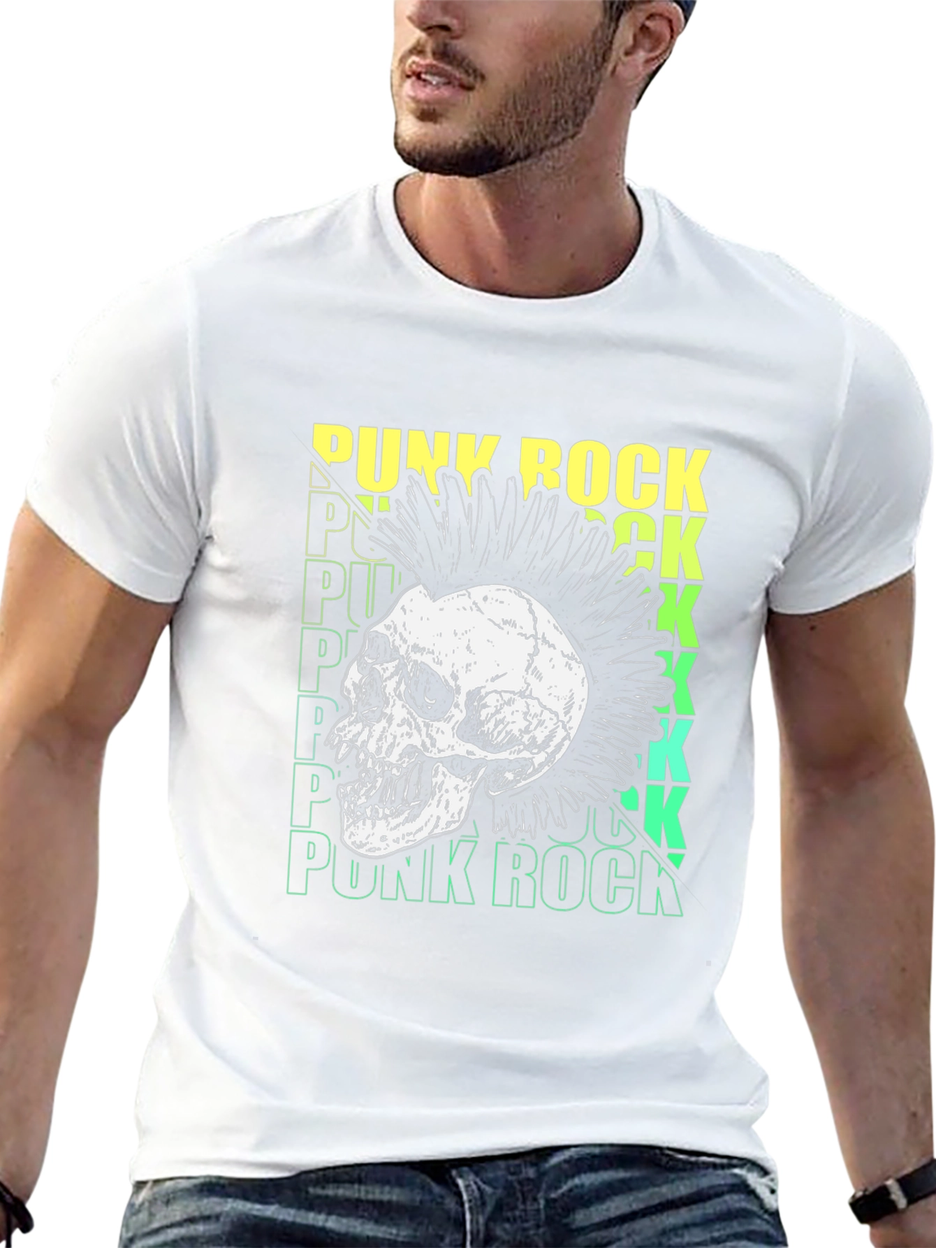 Punk Rock Skull Graphic Tee
