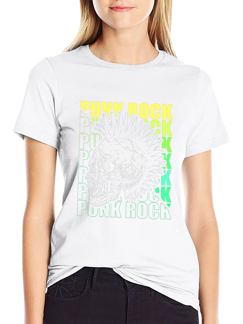 Punk Rock Skull Graphic Tee