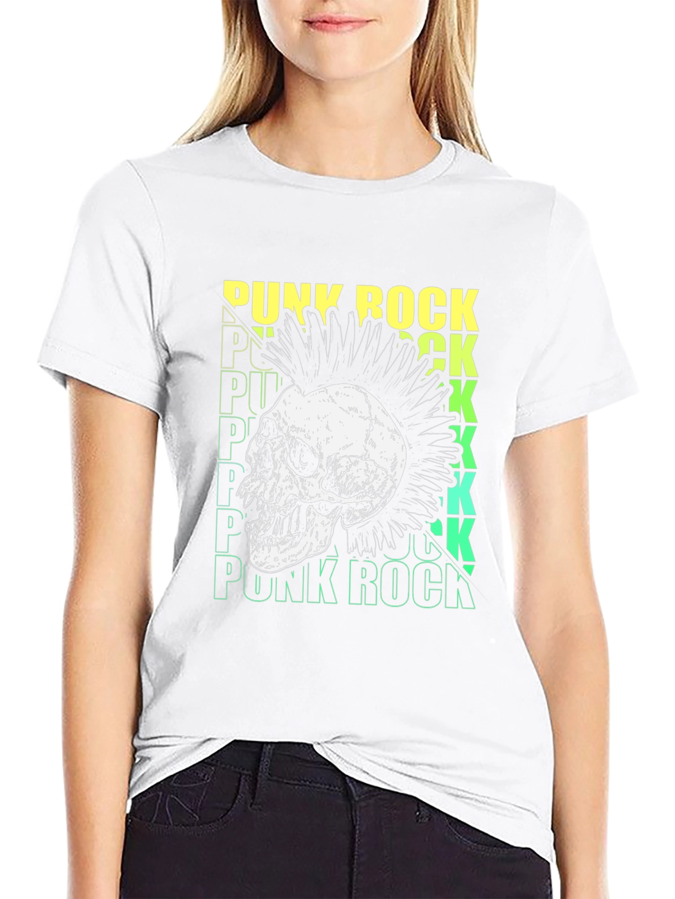Punk Rock Skull Graphic Tee