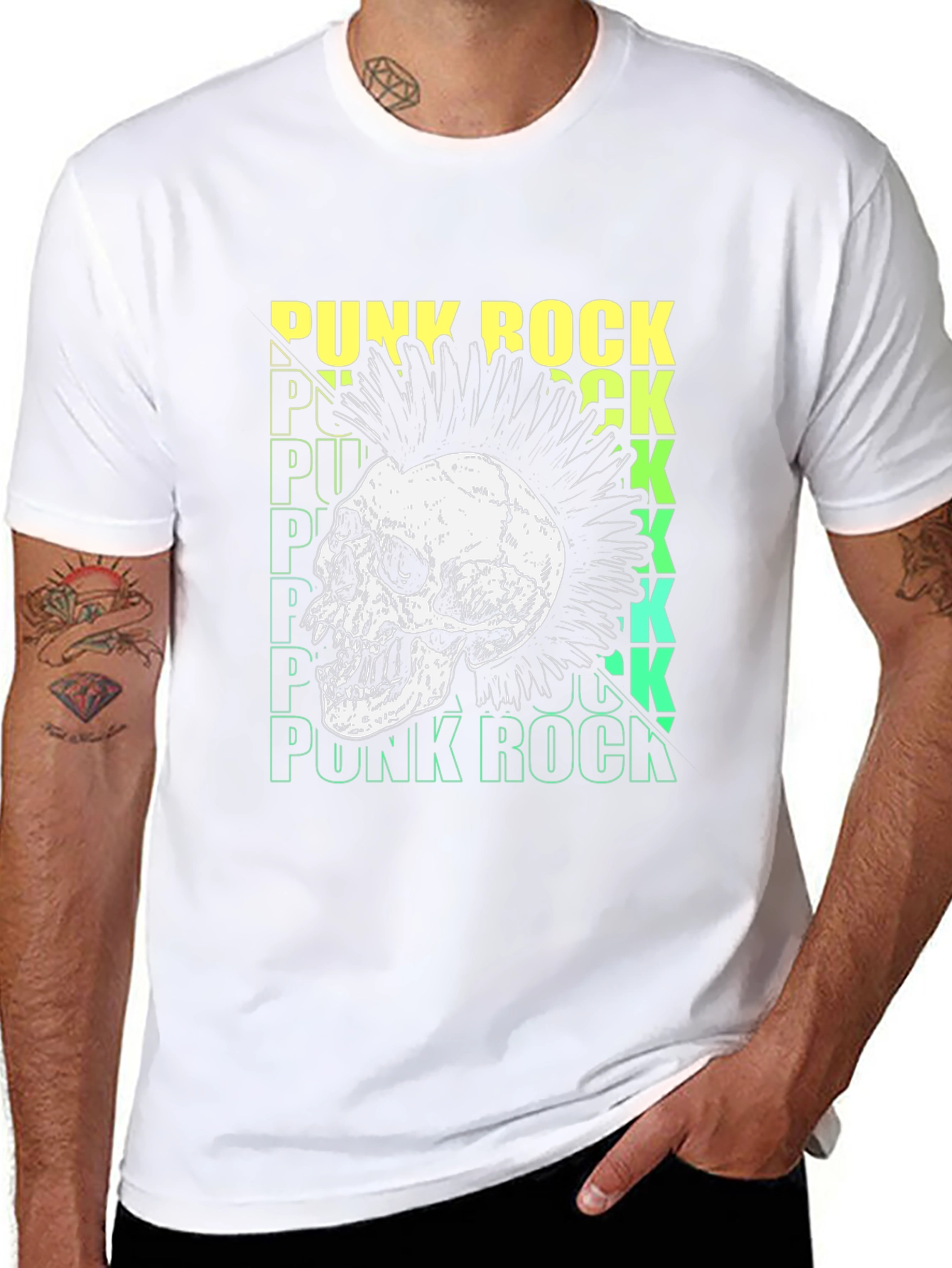 Punk Rock Skull Graphic Tee