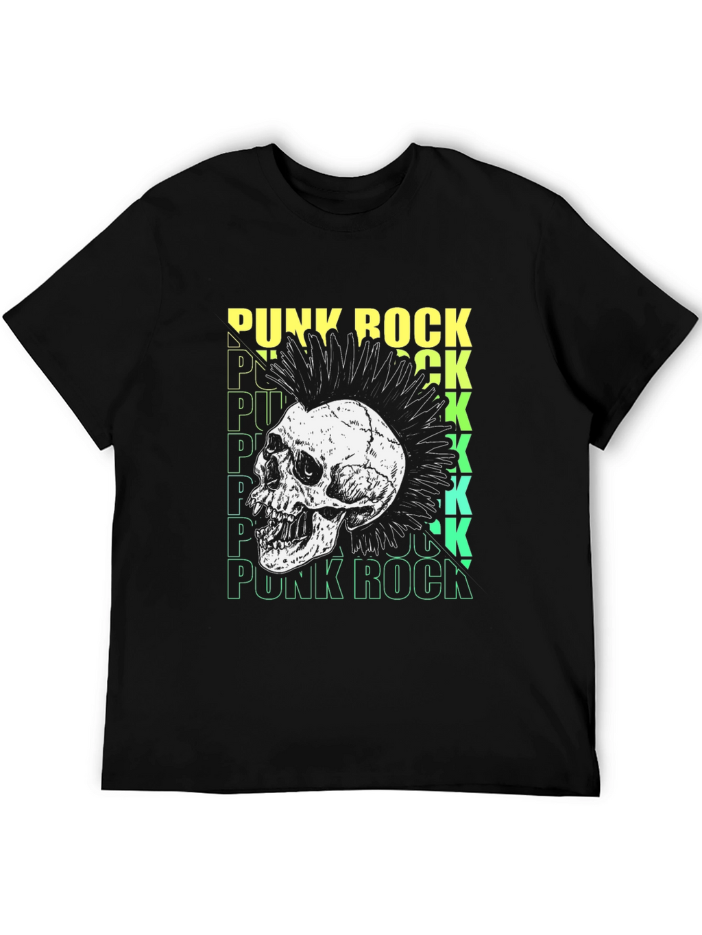 Punk Rock Skull Graphic Tee