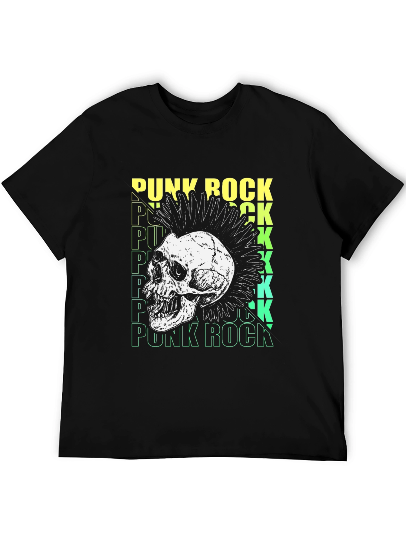 Punk Rock Skull Graphic Tee