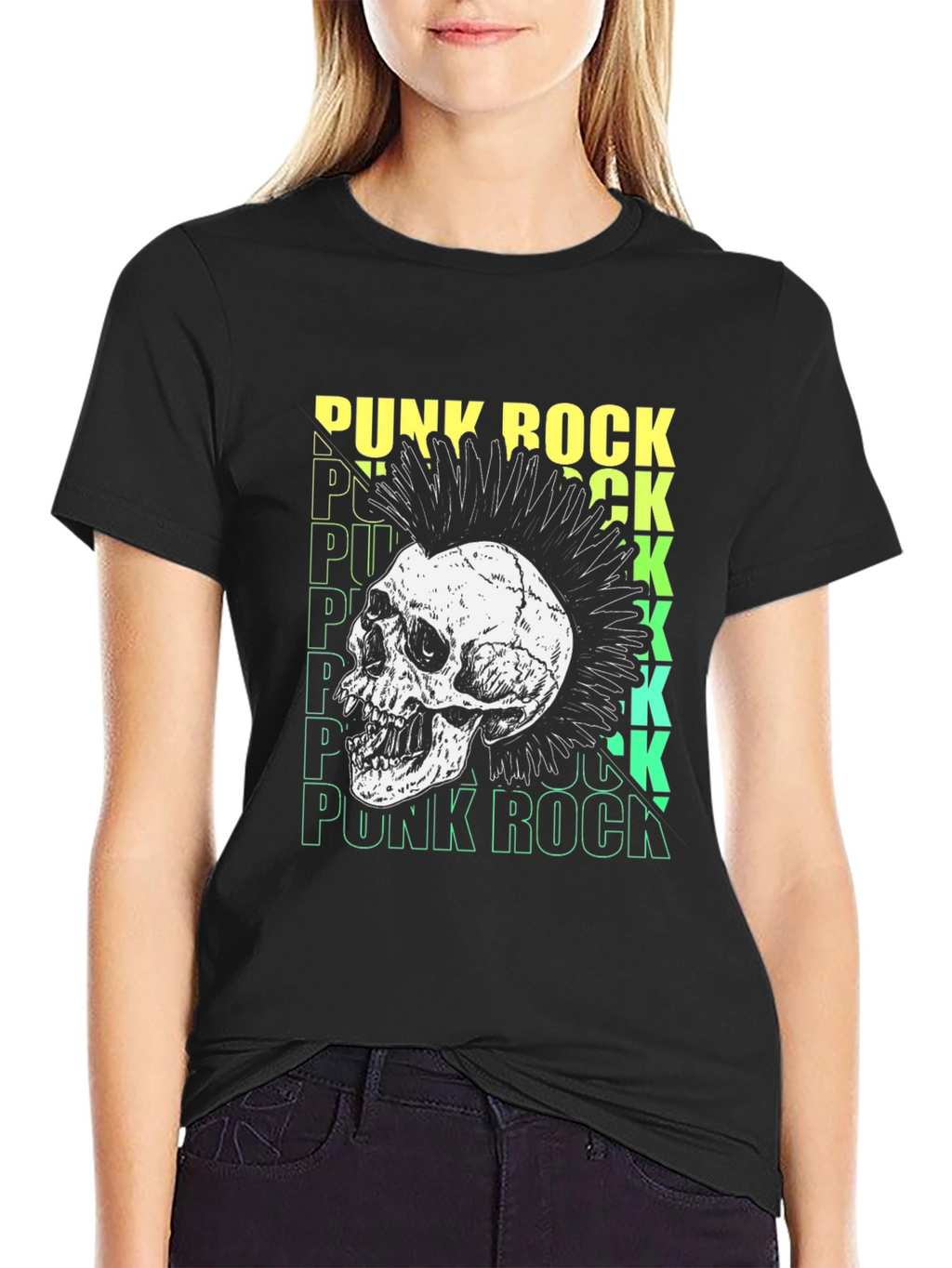 Punk Rock Skull Graphic Tee