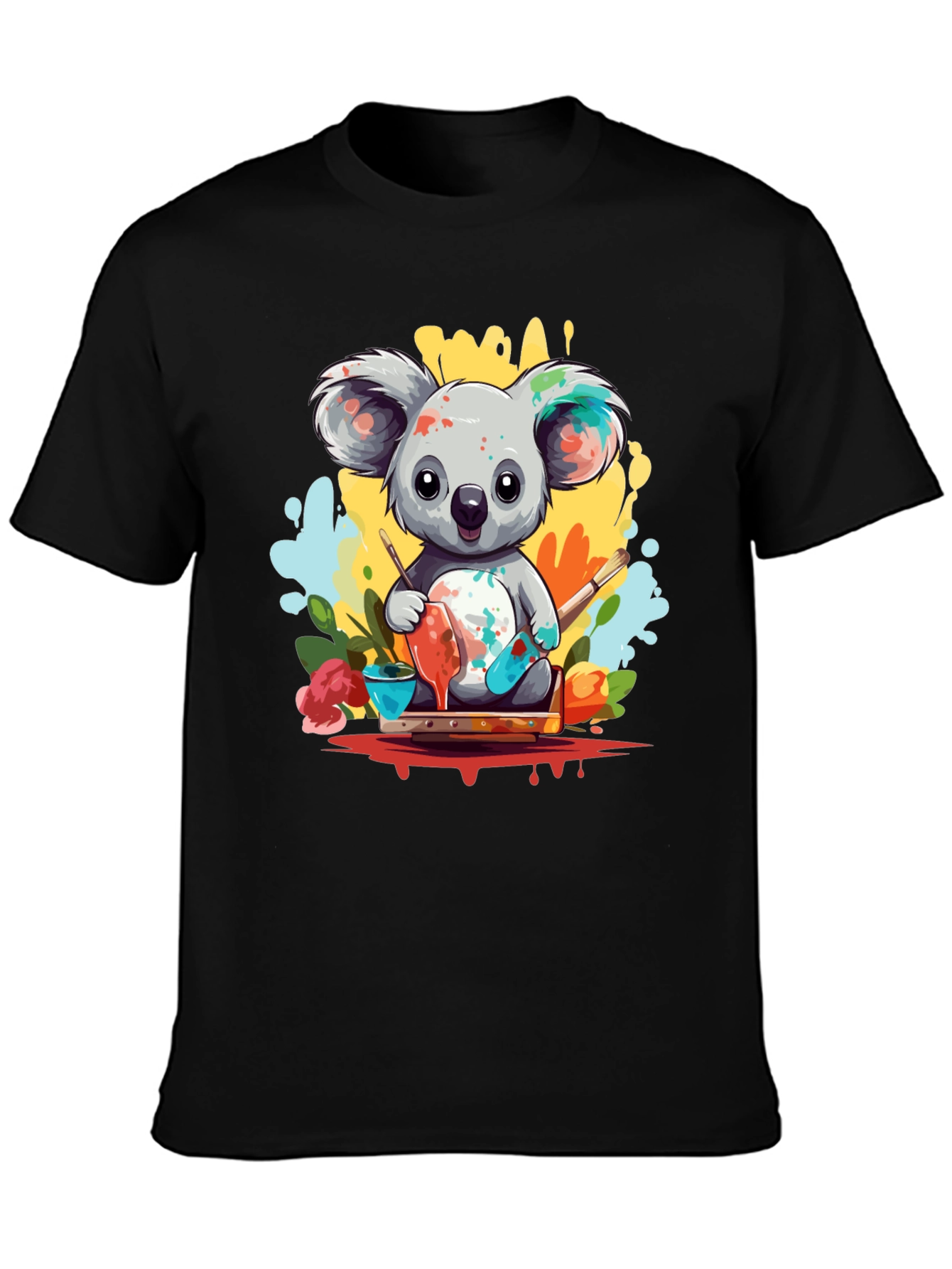 Koala Artist Graphic Tee - Cute & Colorful