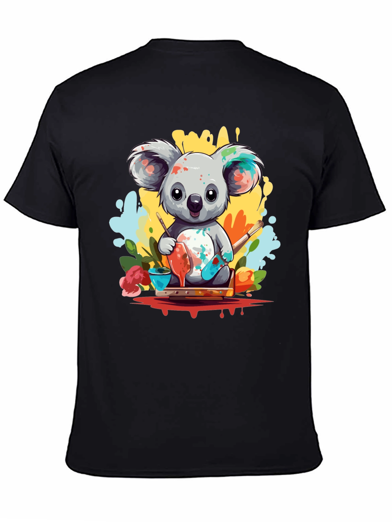 Koala Artist Graphic Tee - Cute & Colorful