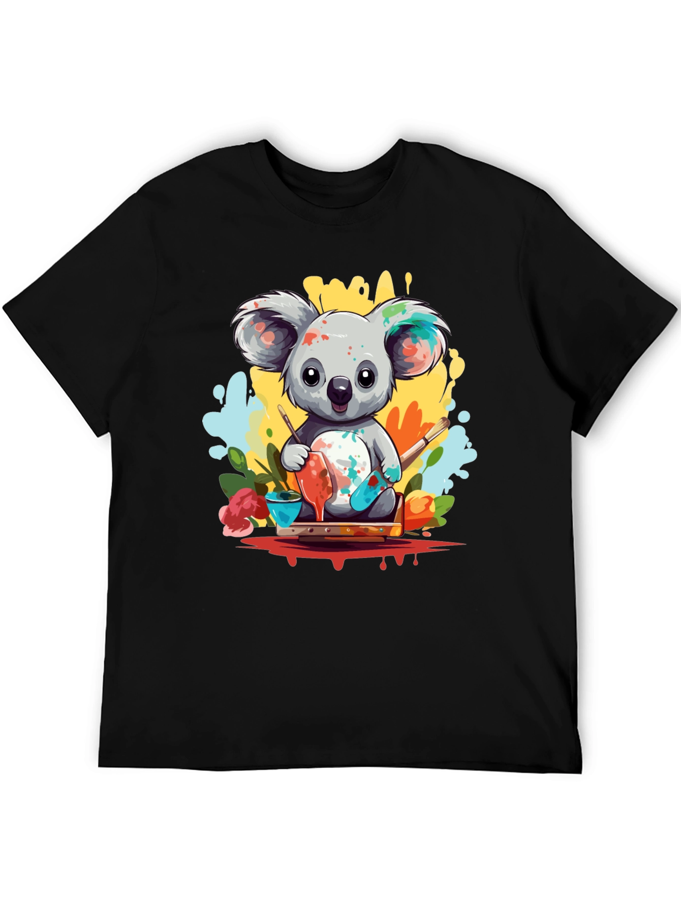 Koala Artist Graphic Tee - Cute & Colorful