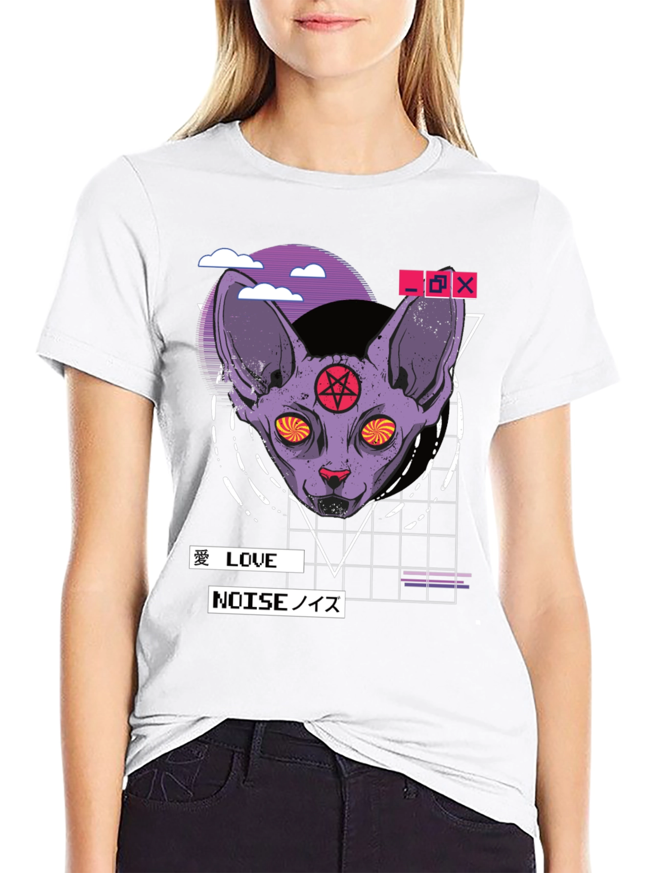 Occult Cat Graphic Tee - Edgy Aesthetic T-Shirt