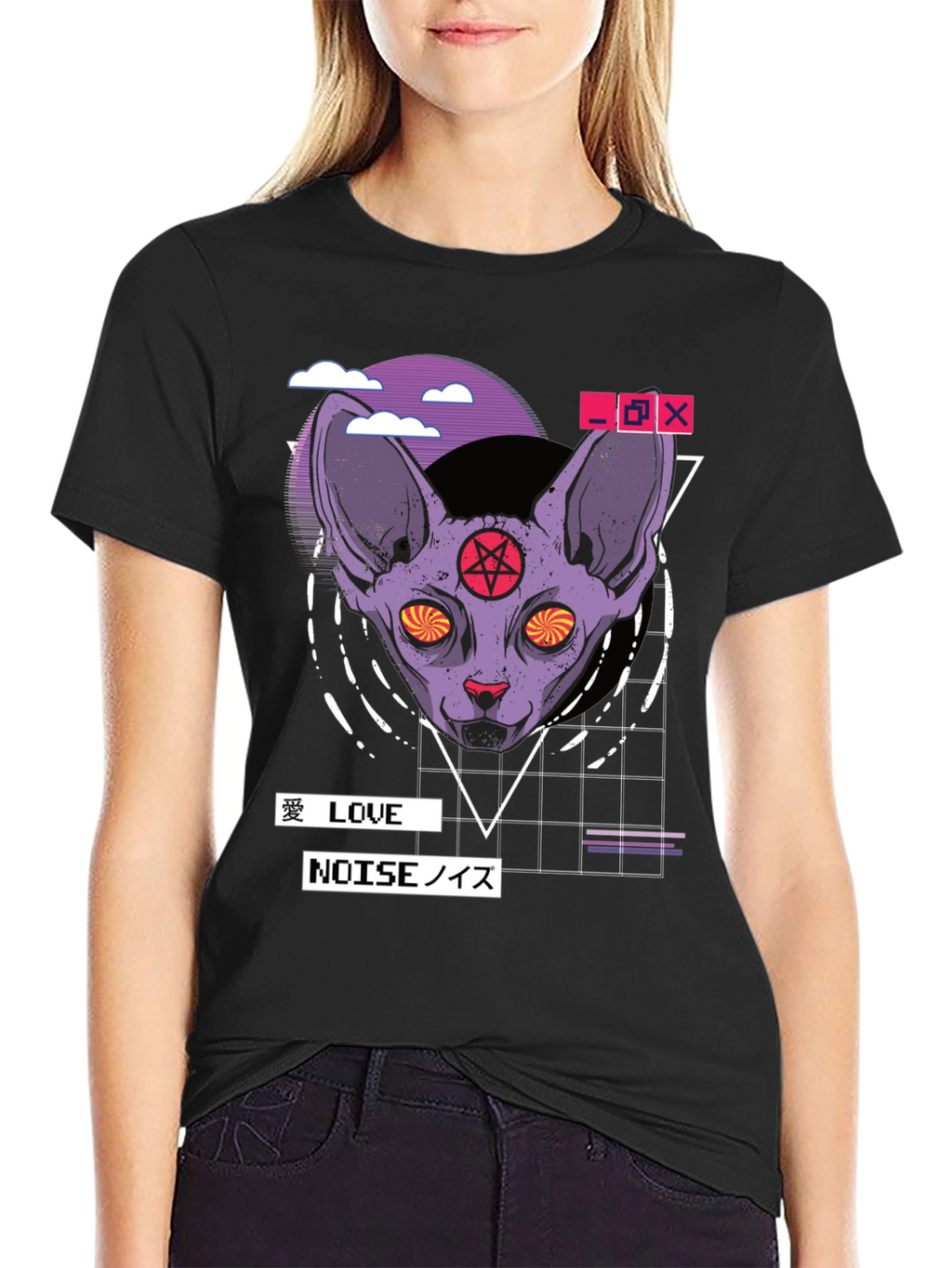 Occult Cat Graphic Tee - Edgy Aesthetic T-Shirt