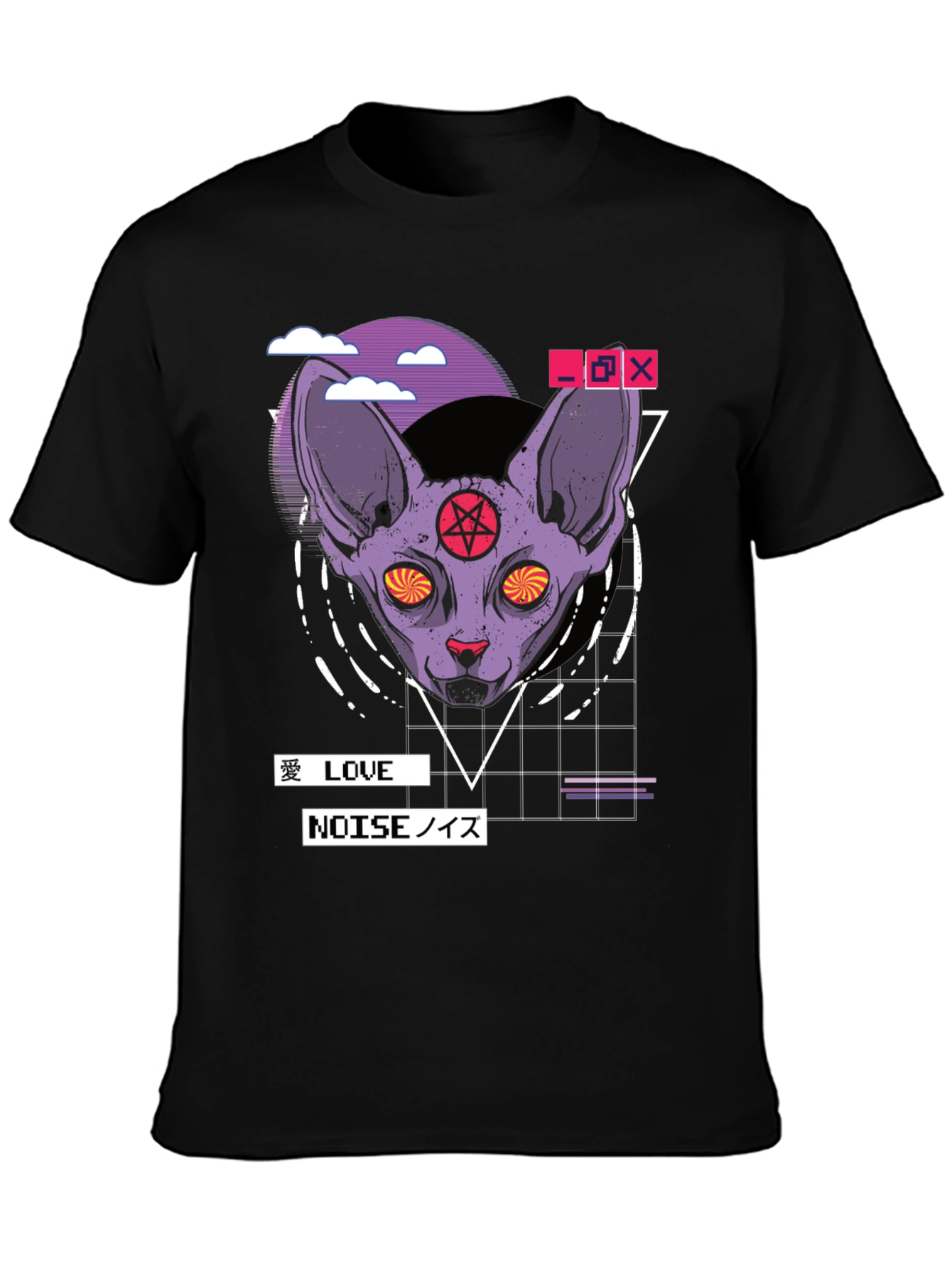 Occult Cat Graphic Tee - Edgy Aesthetic T-Shirt