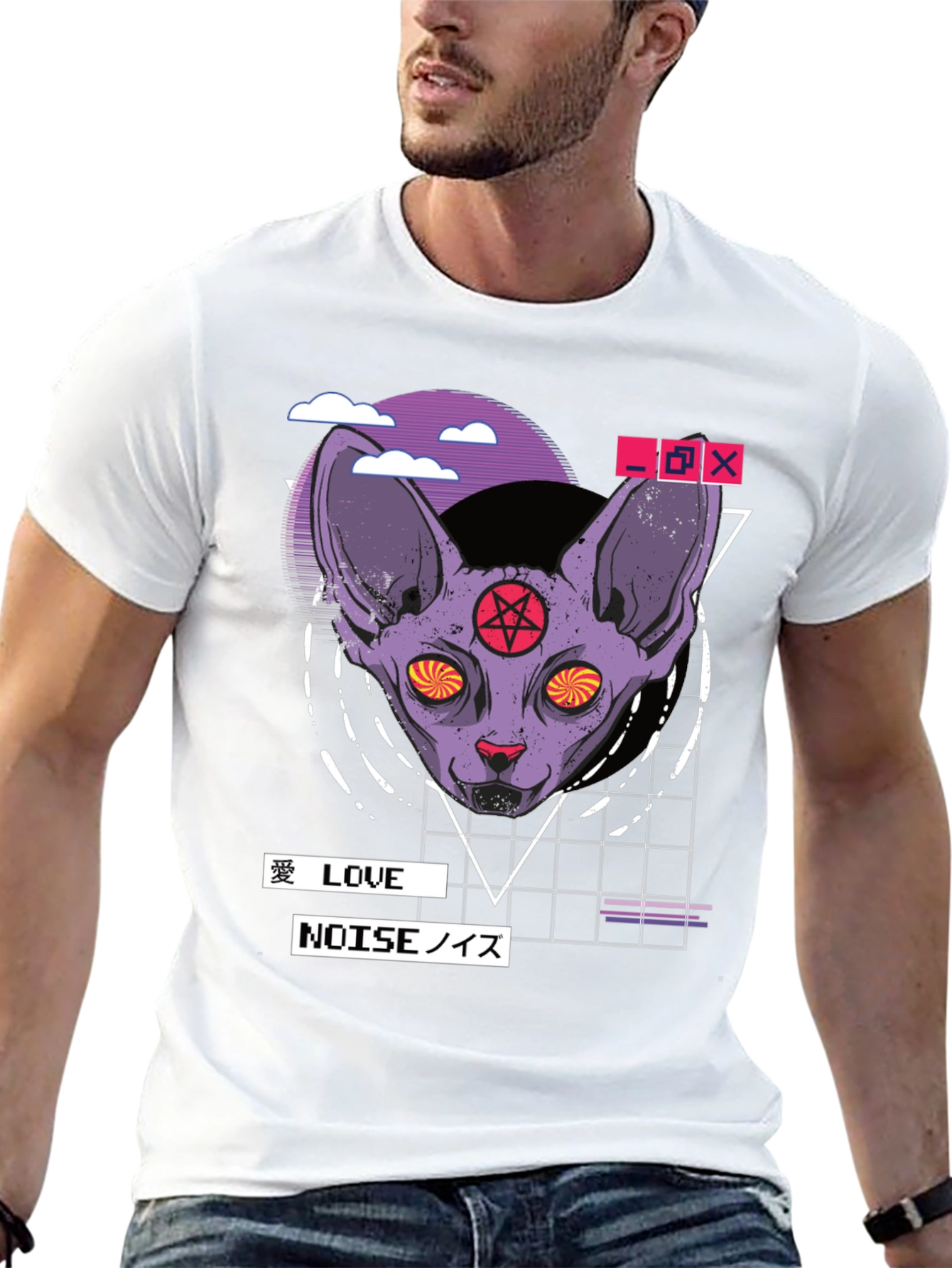 Occult Cat Graphic Tee - Edgy Aesthetic T-Shirt