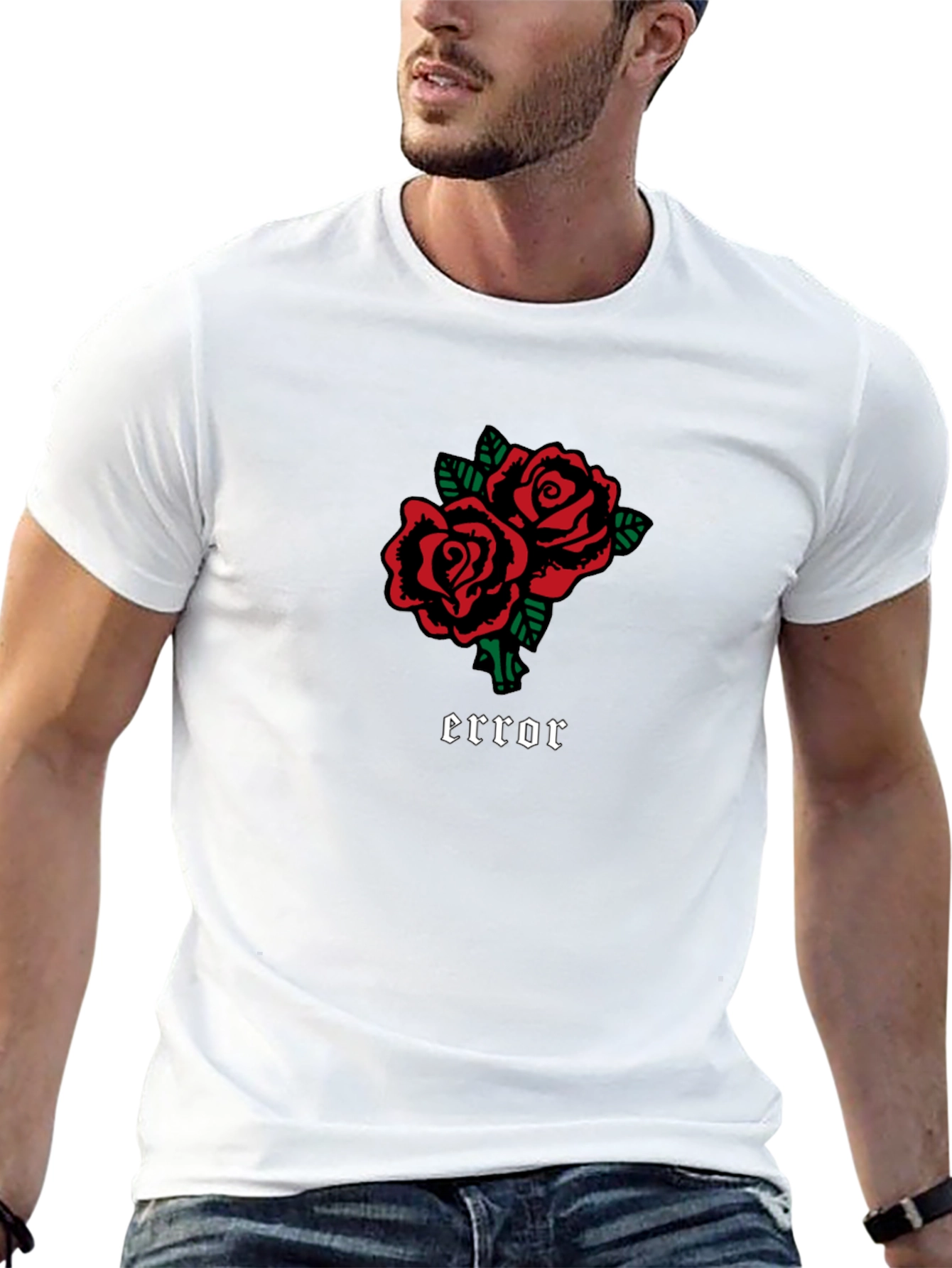 Error Roses Black Graphic Tee